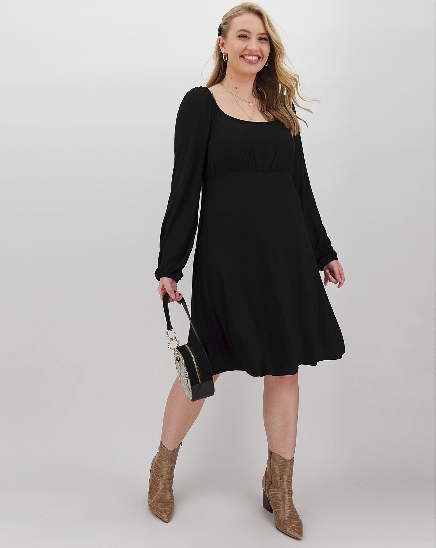 square neck swing dress