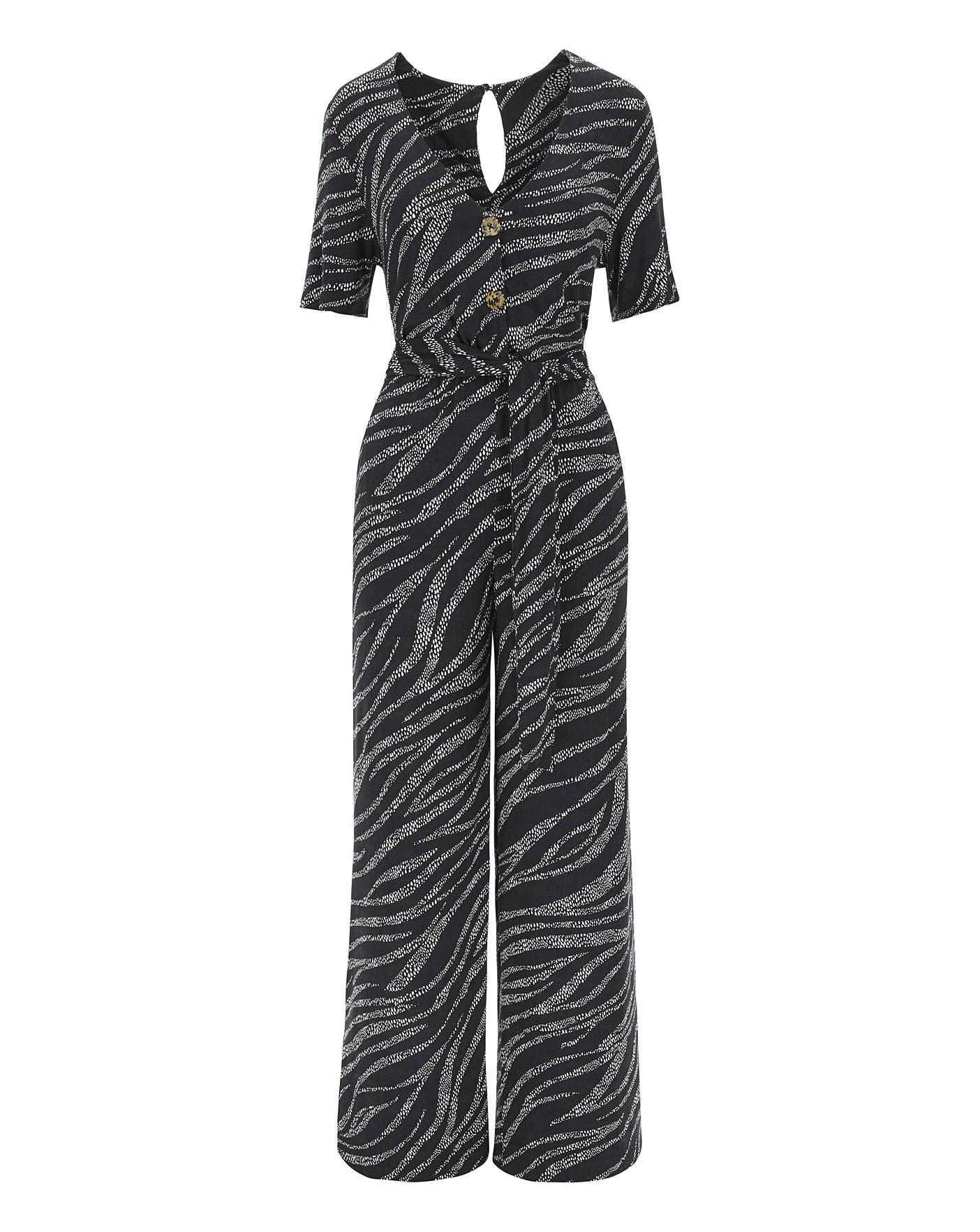 new look zebra jumpsuit
