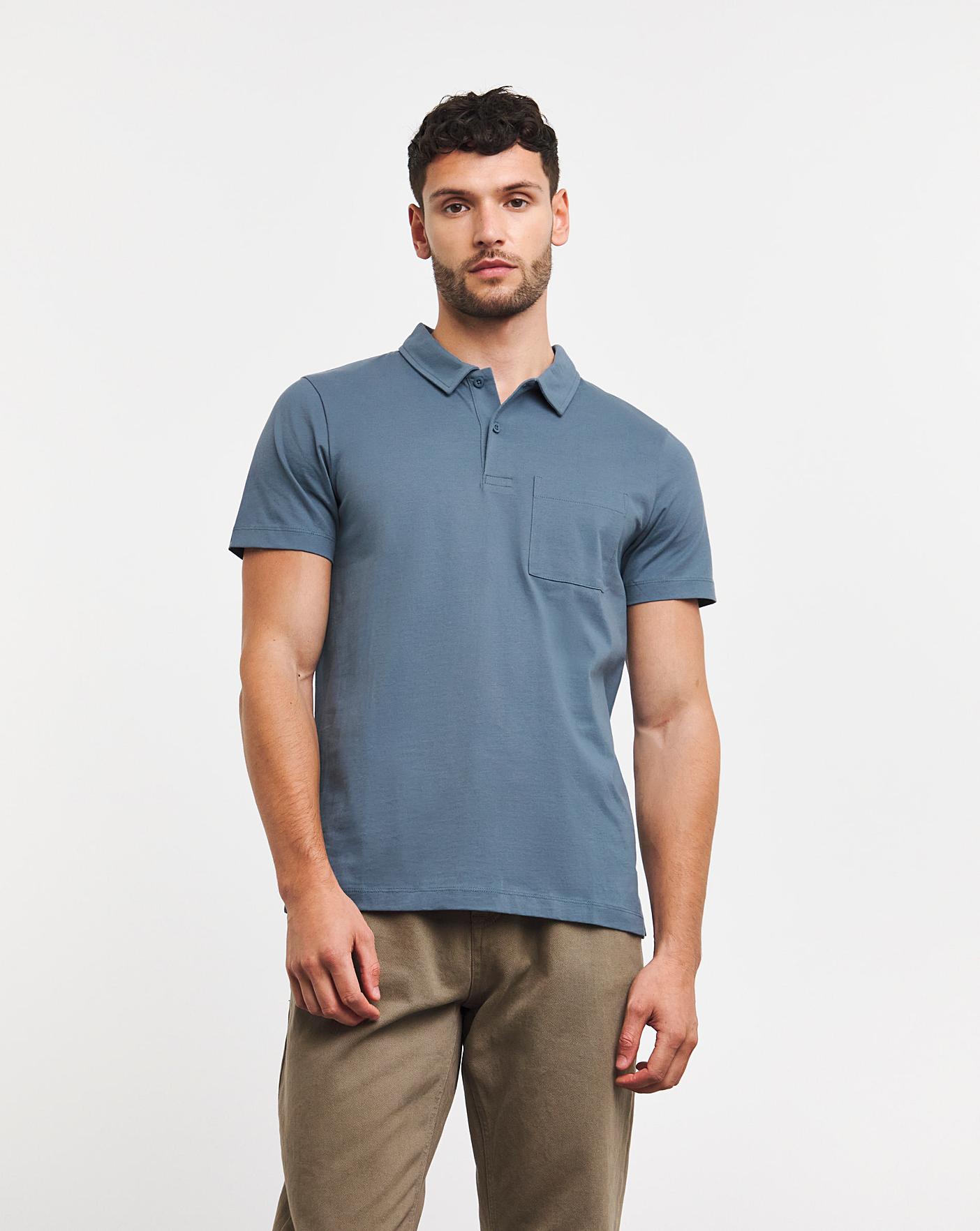 Men's pocket polo 2024 shirts short sleeve