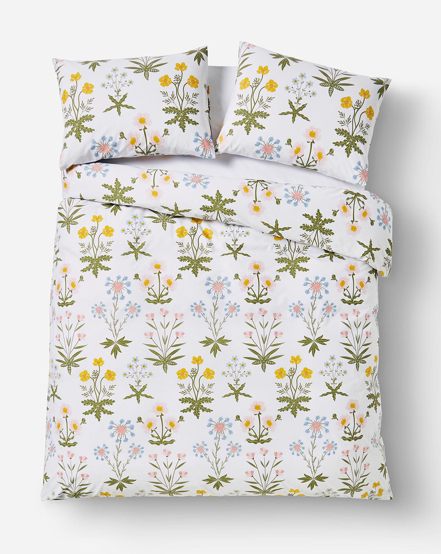 Julipa Botanical Print Duvet Cover Set Home Essentials