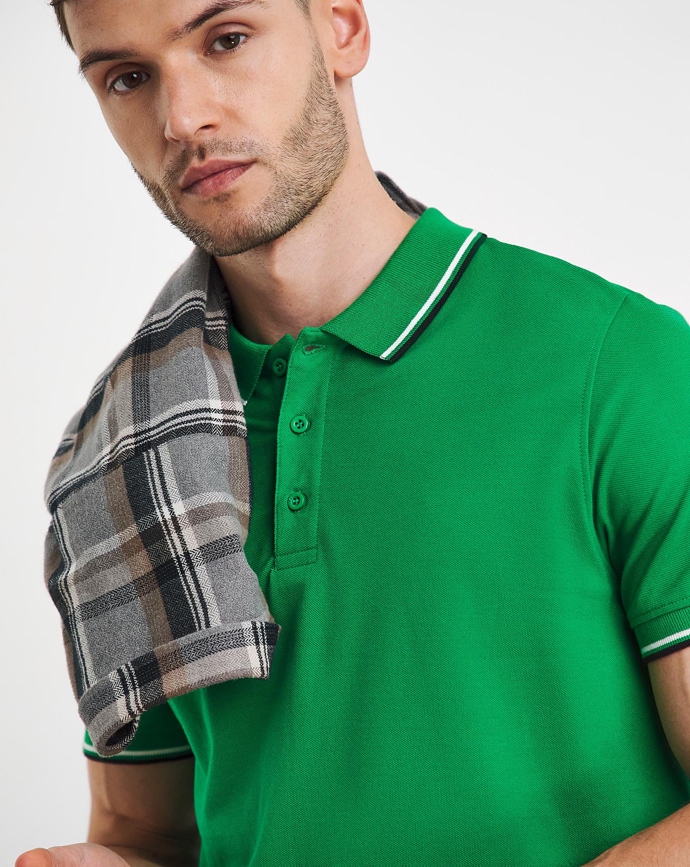 Tipped Pique Polo Long Premier Man