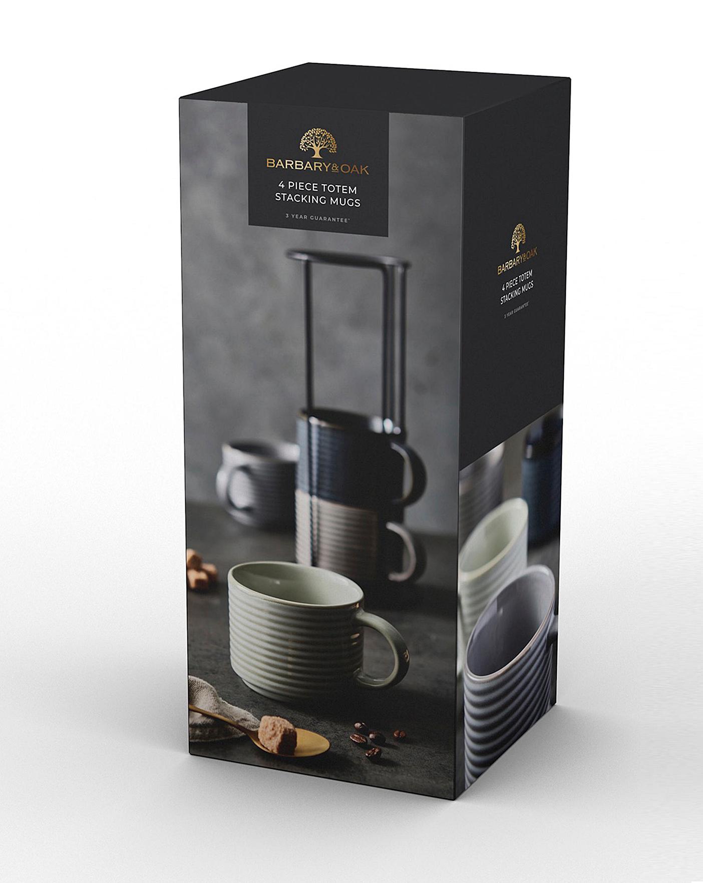 Barbary & Oak Totem Stacking Mug Set J D Williams