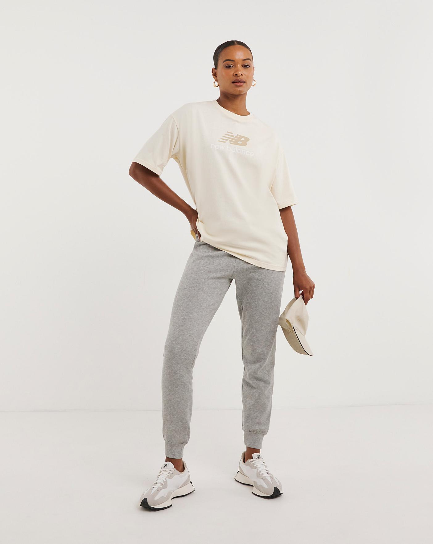 New Balance Essentials Logo Short Sleeve T-Shirt Grey - S