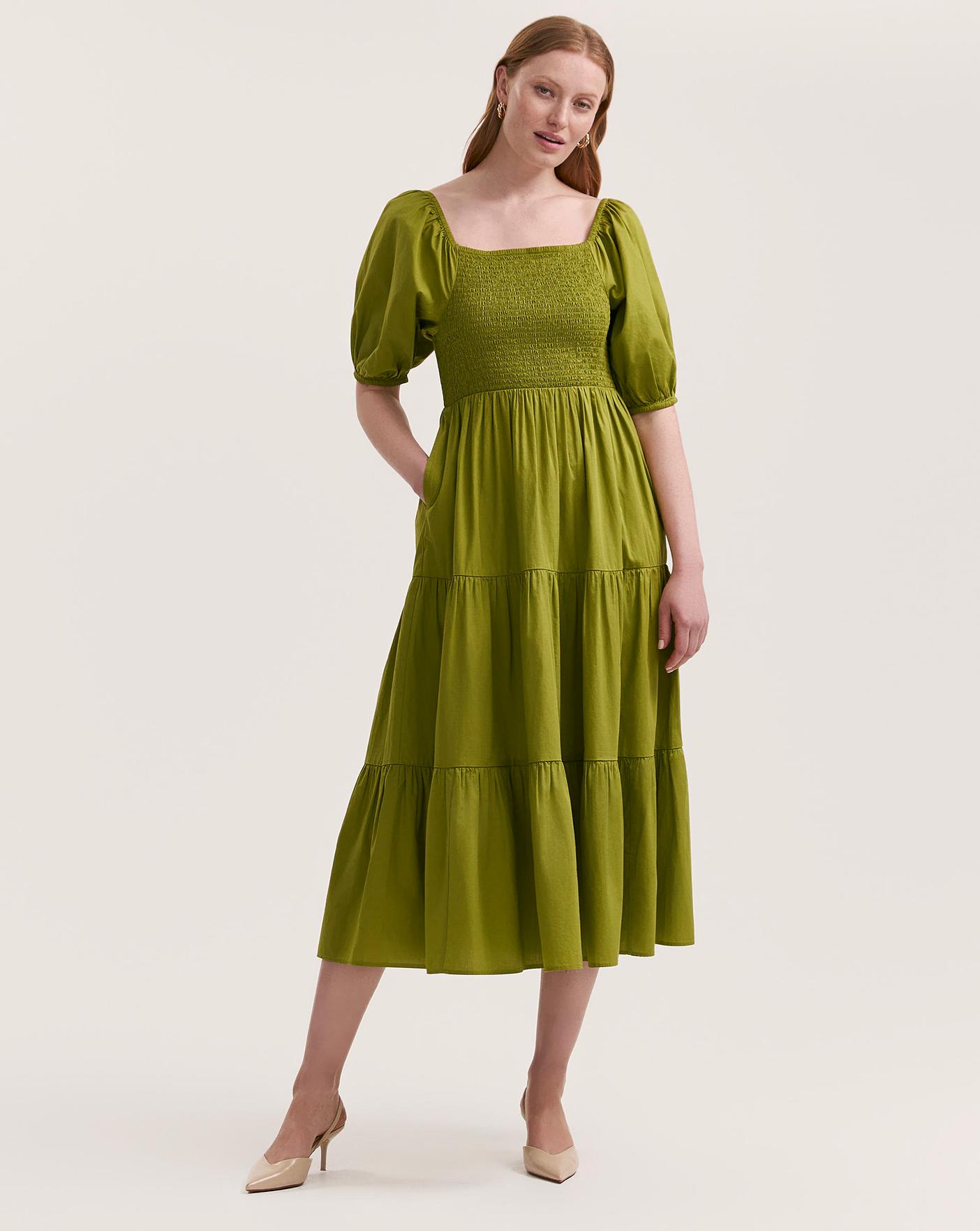 Finery London Puff Sleeve Dress Oxendales