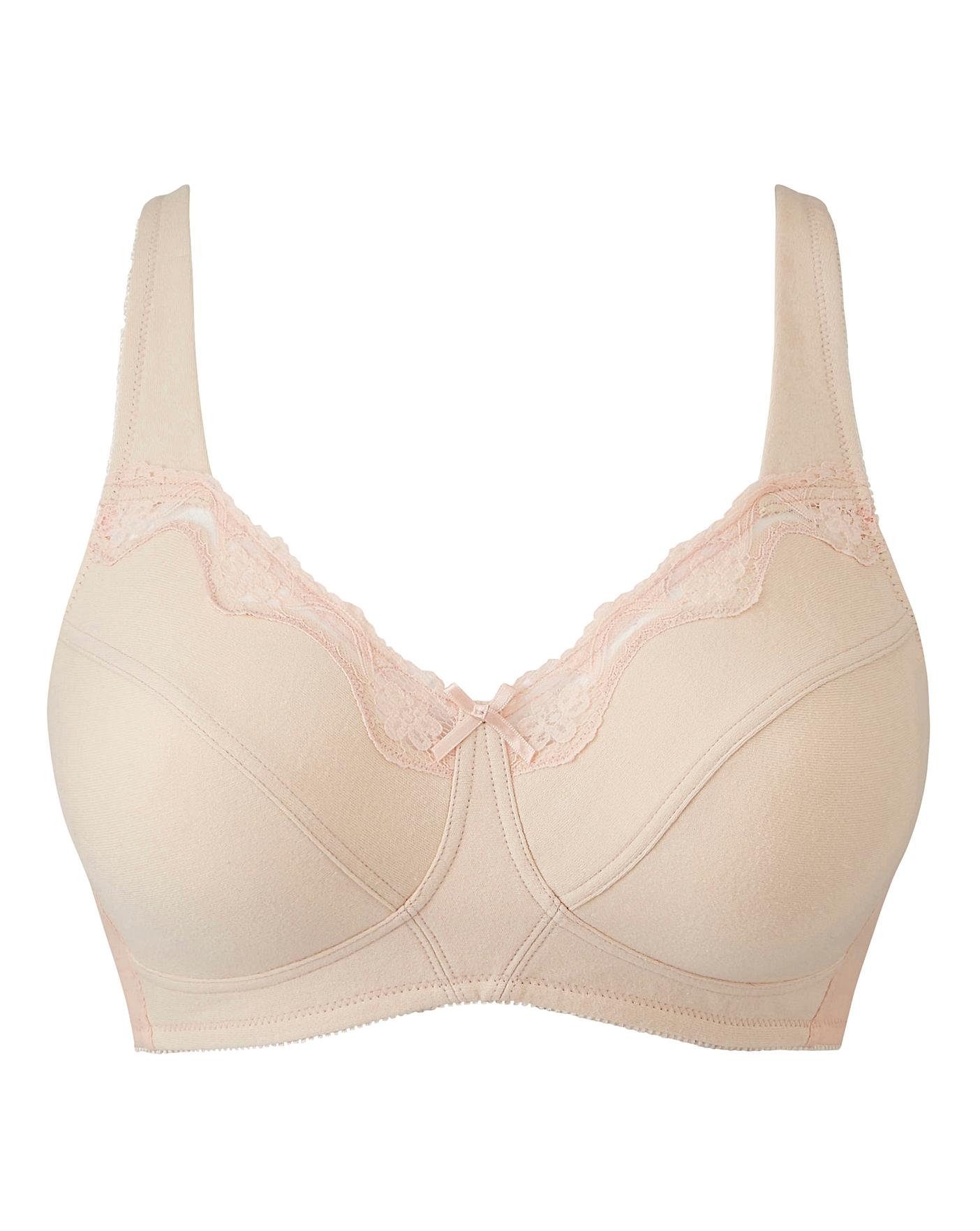 Sarah Non Wired Cotton Rich Natural Bra | Crazy Clearance