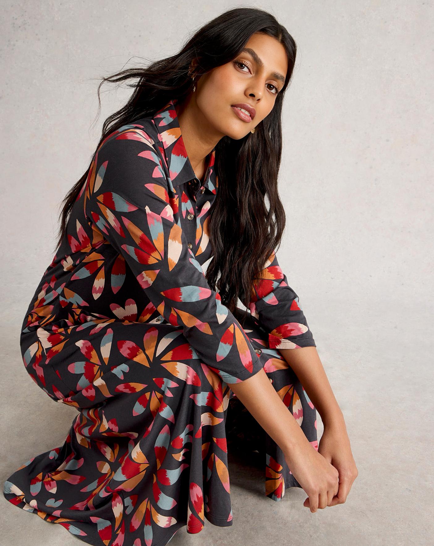 White Stuff Rua Jersey Shirt Dress | Oxendales White Stuff Rua Jersey Shirt Dress | Oxendales