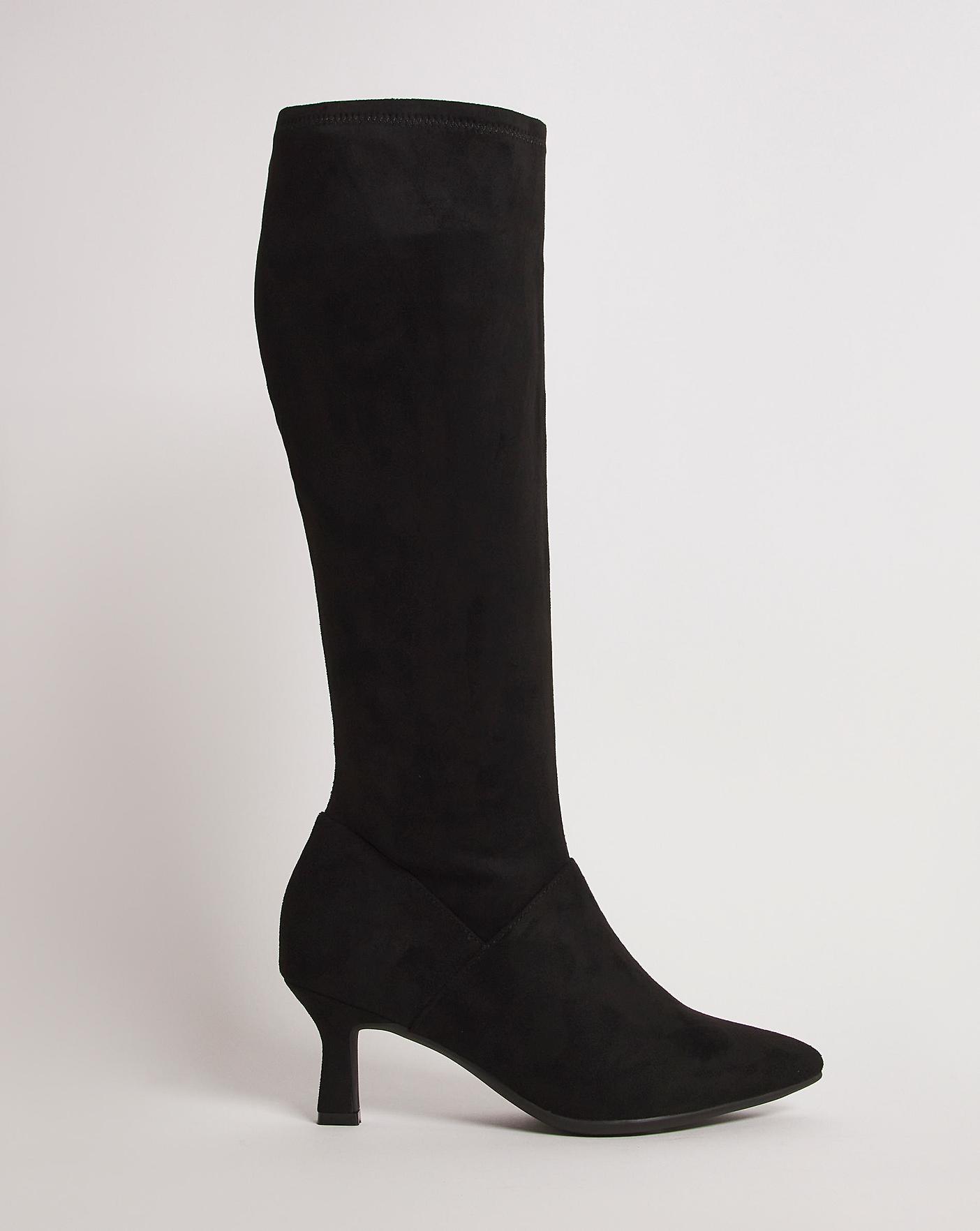 Kitten heel knee high boots uk best sale