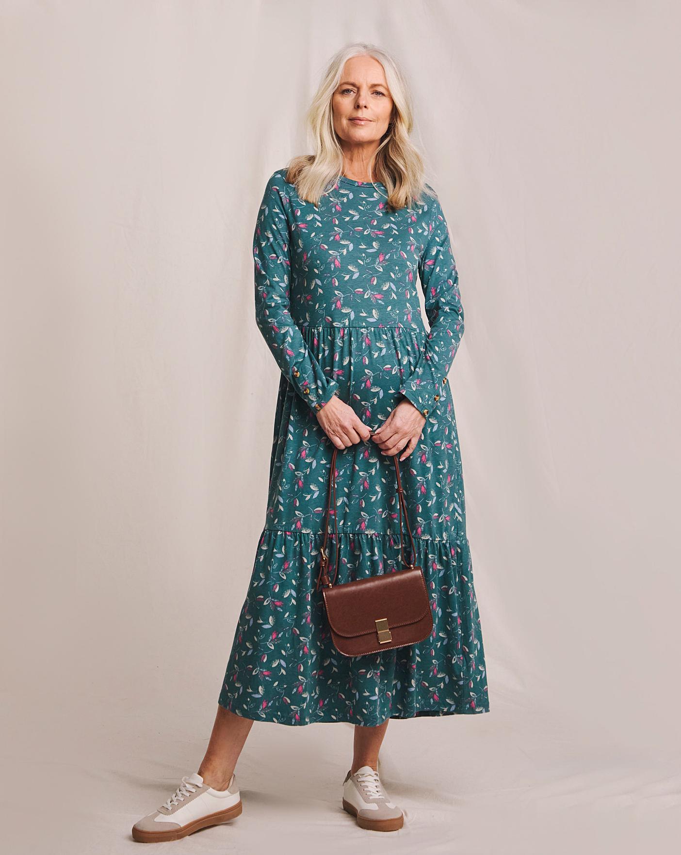 Julipa Tiered Midi Jersey Dress | Oxendales