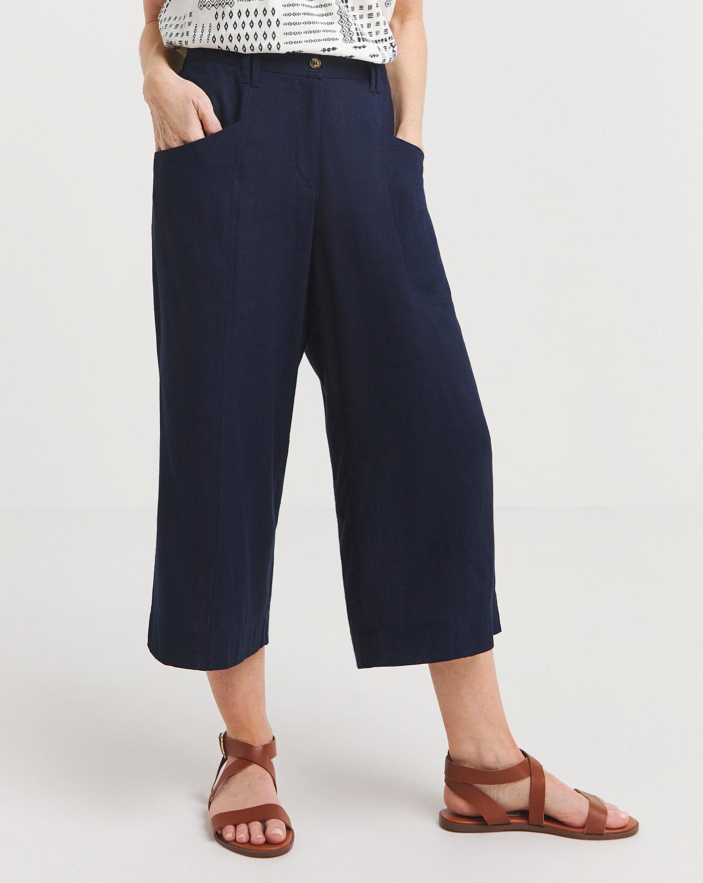 Julipa Linen Mix Crop Trouser Oxendales