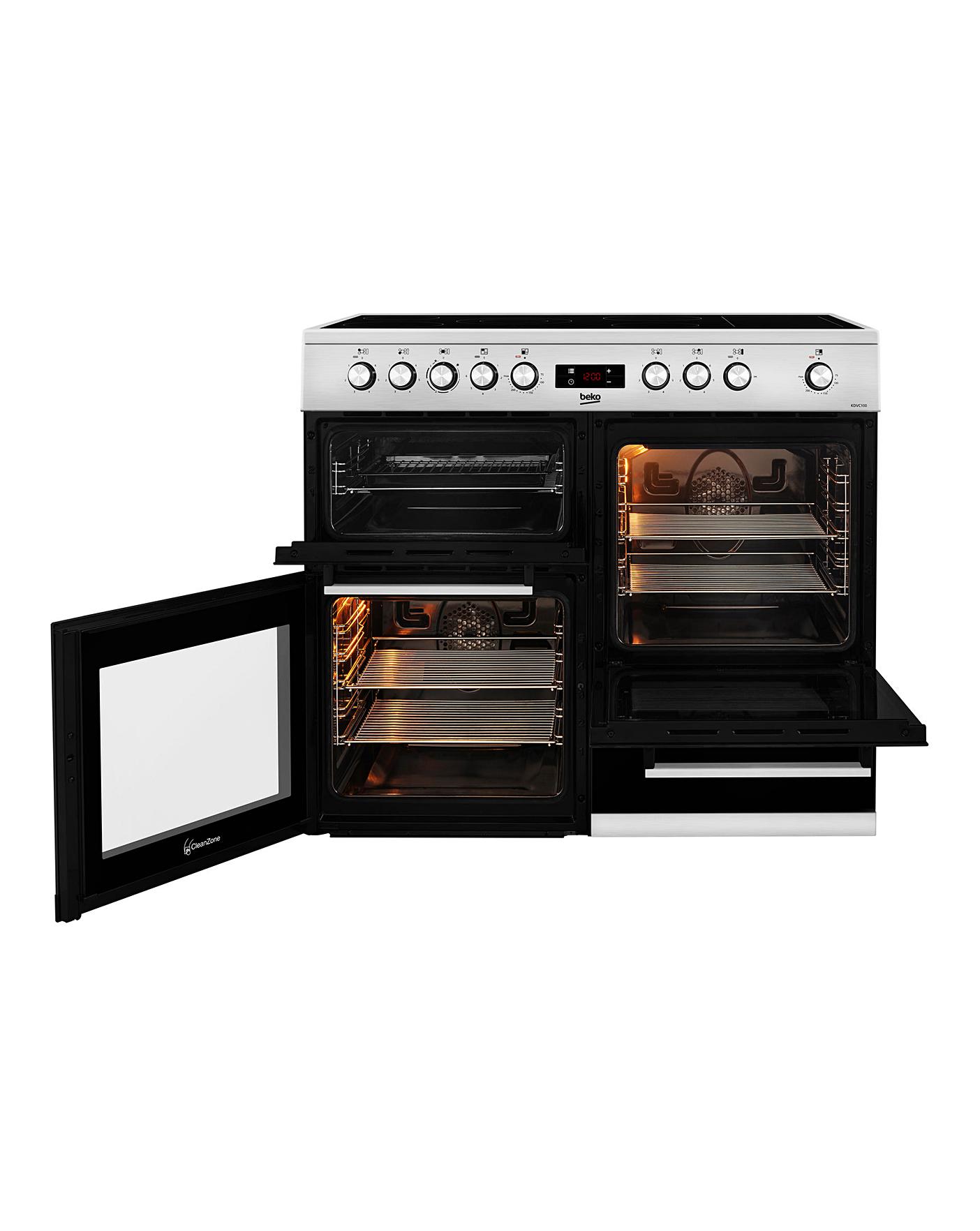 Beko kdvc100x 100cm outlet electric range cooker