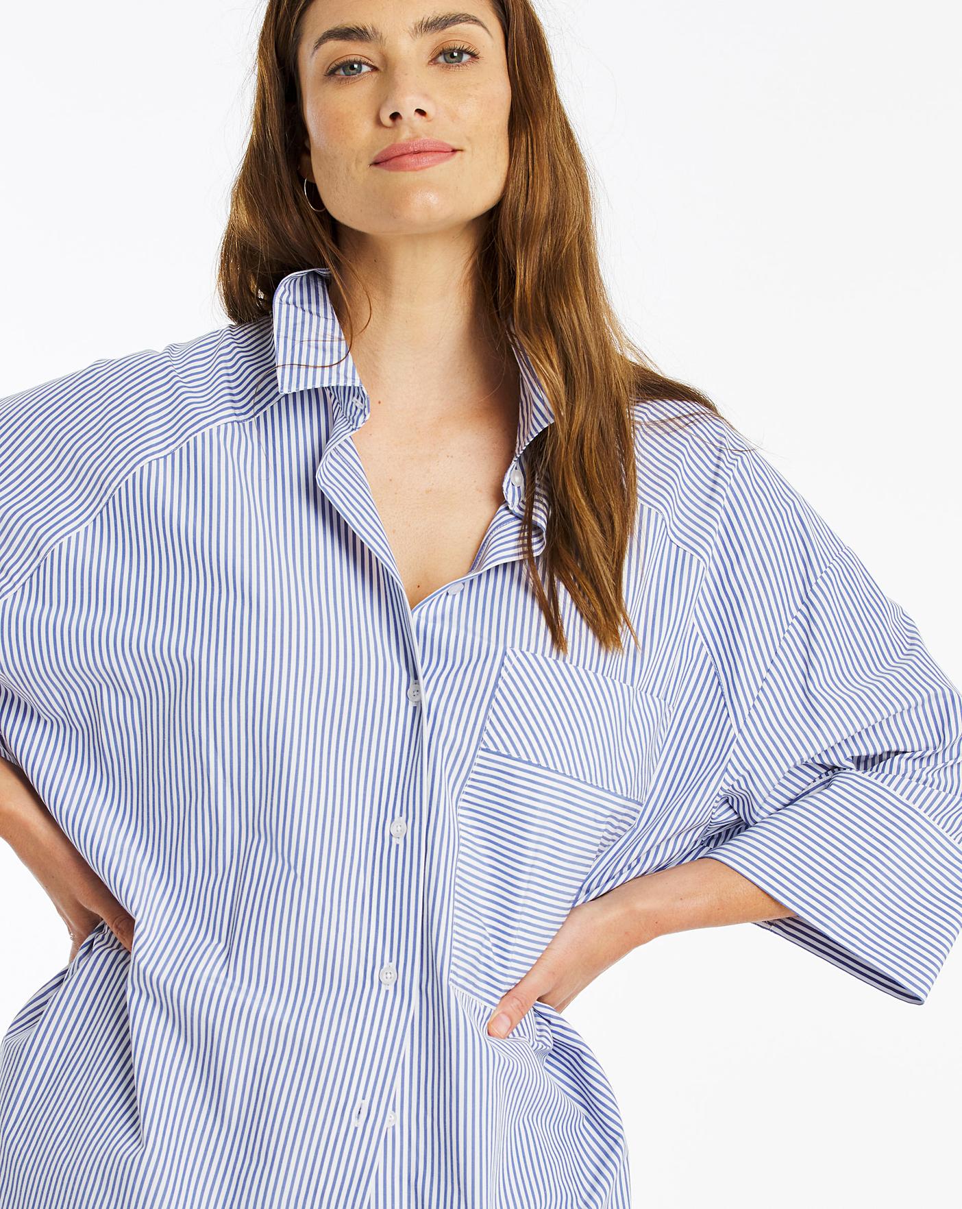 Blue Stripe Oversized Shirt J D Williams