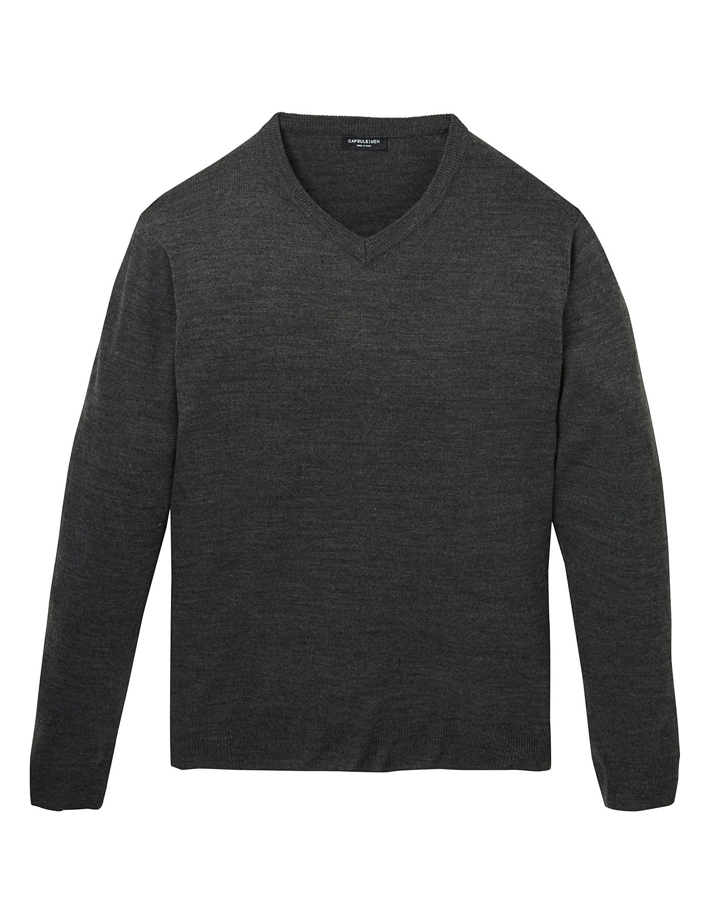 charcoal v neck jumper