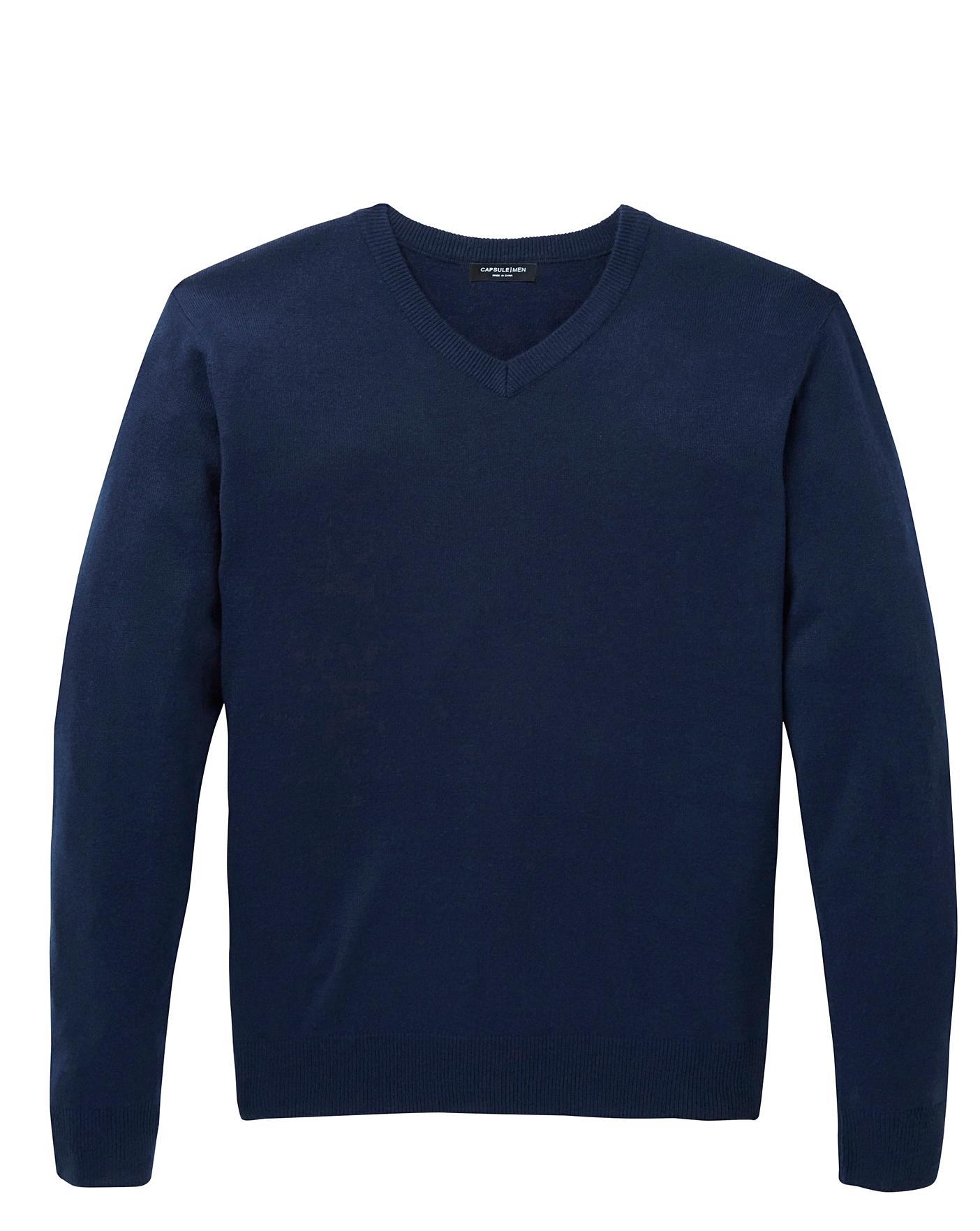 Navy V-Neck Jumper | Oxendales