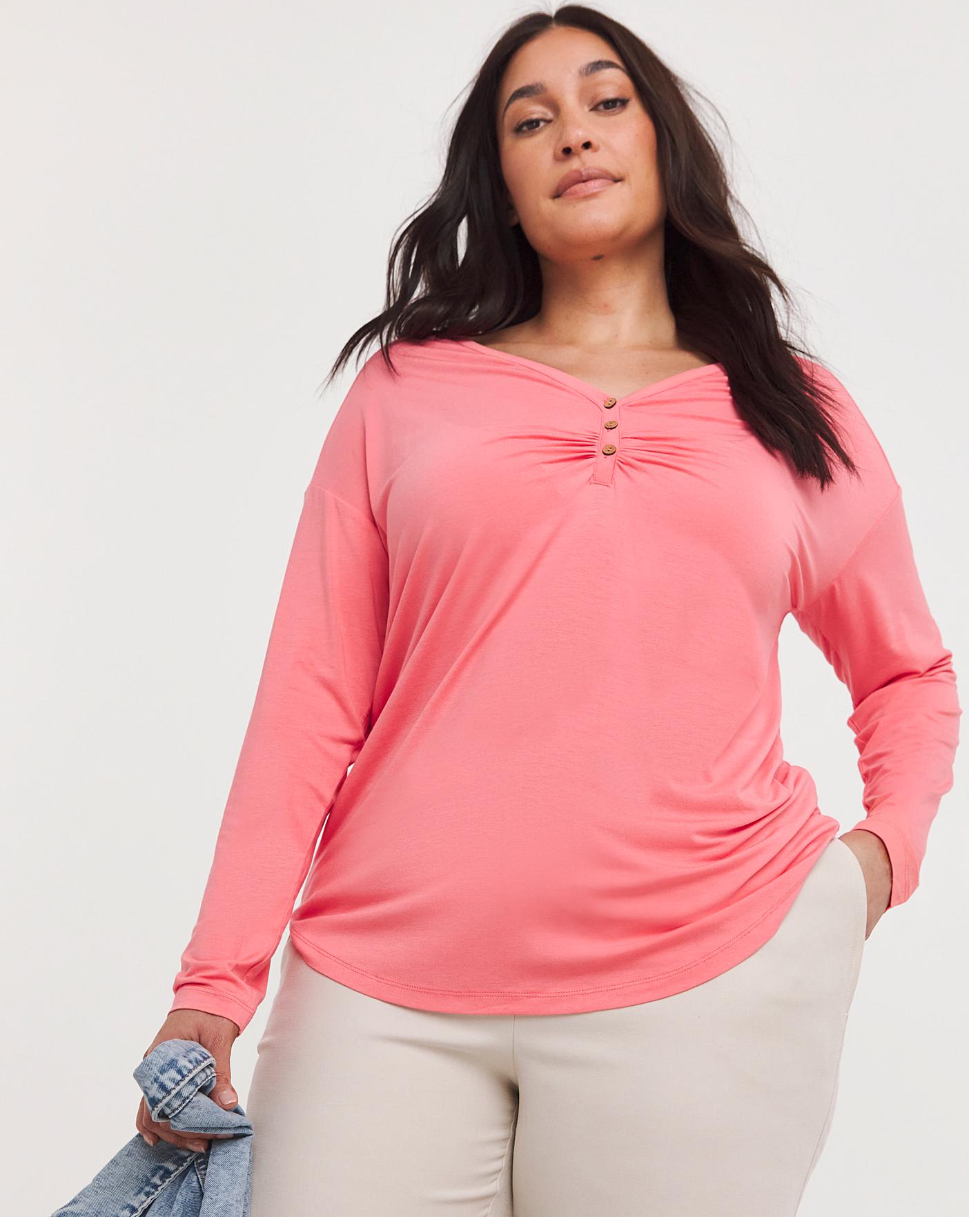 Viscose Button Top | J D Williams