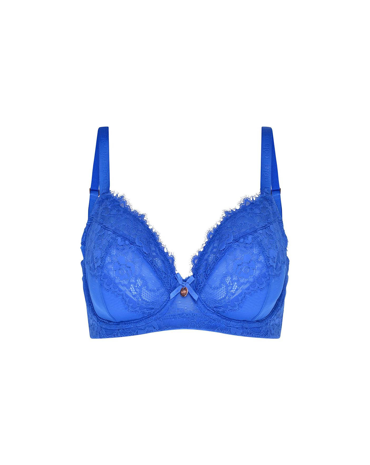 Buy OOLA LINGERIE Lace & Logo Non Wired Soft Bra 46D, Bras