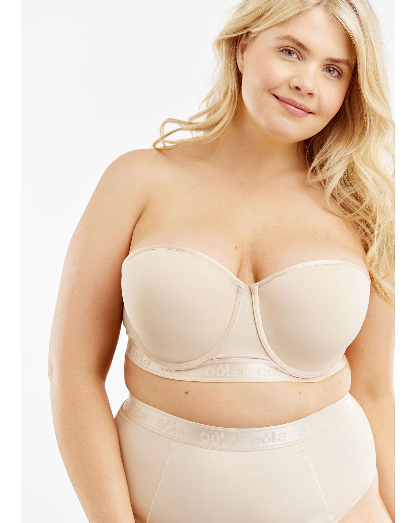 Plus Size White Moulded Underwired Full Cup Multiway Bra With