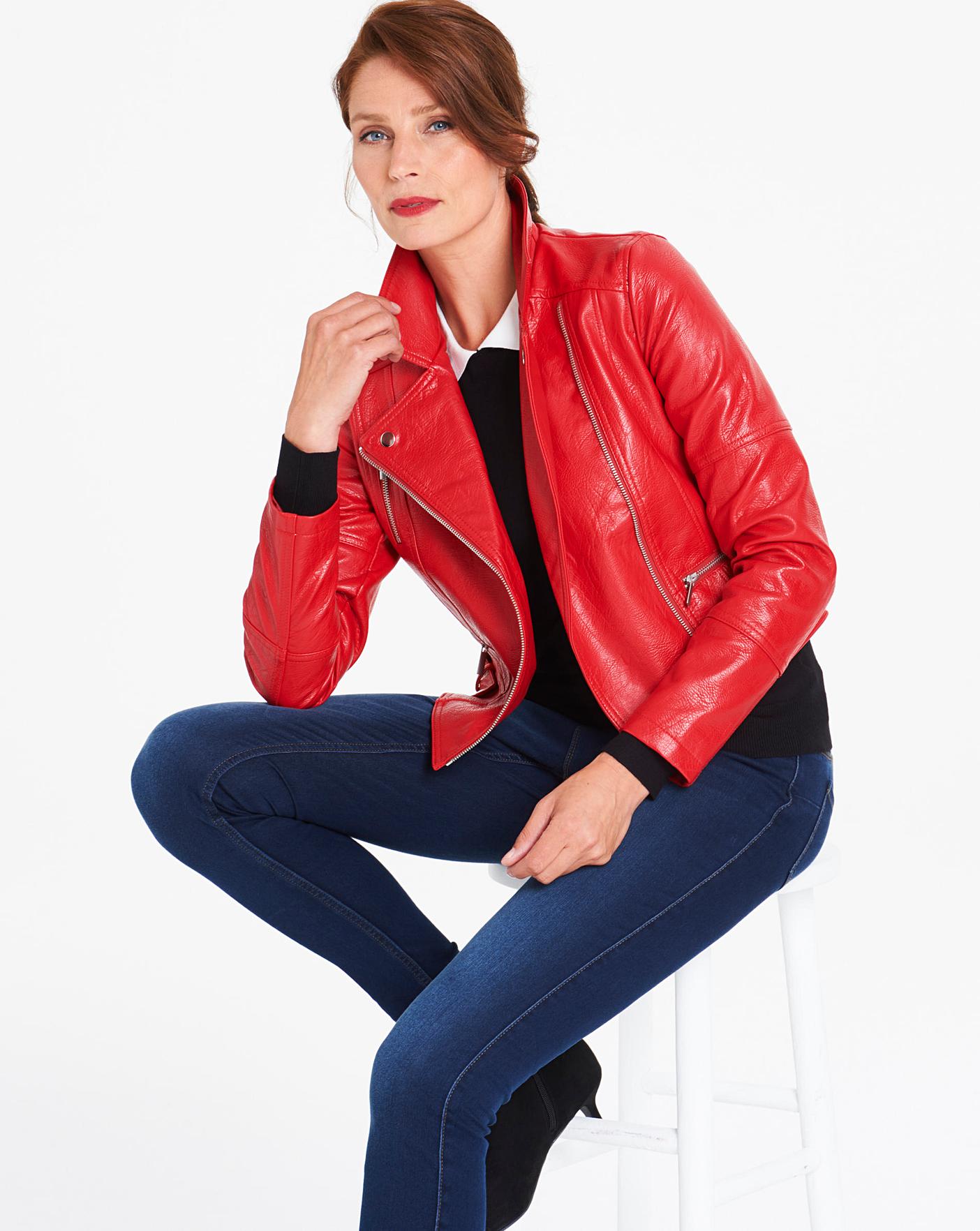 oasis curve biker jacket