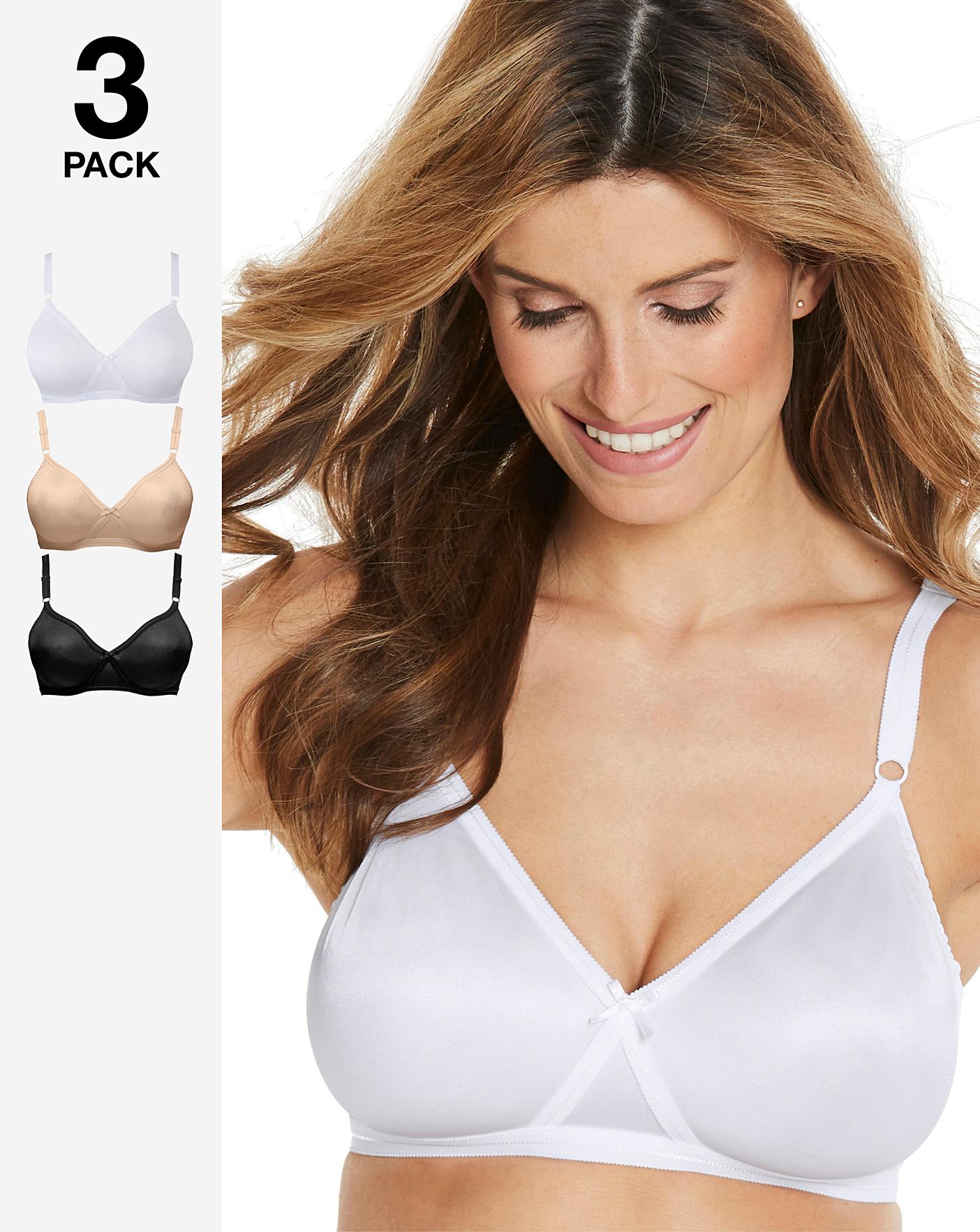 Special Big Size Non Padded Full Coverage Bra (Pack Of 3)