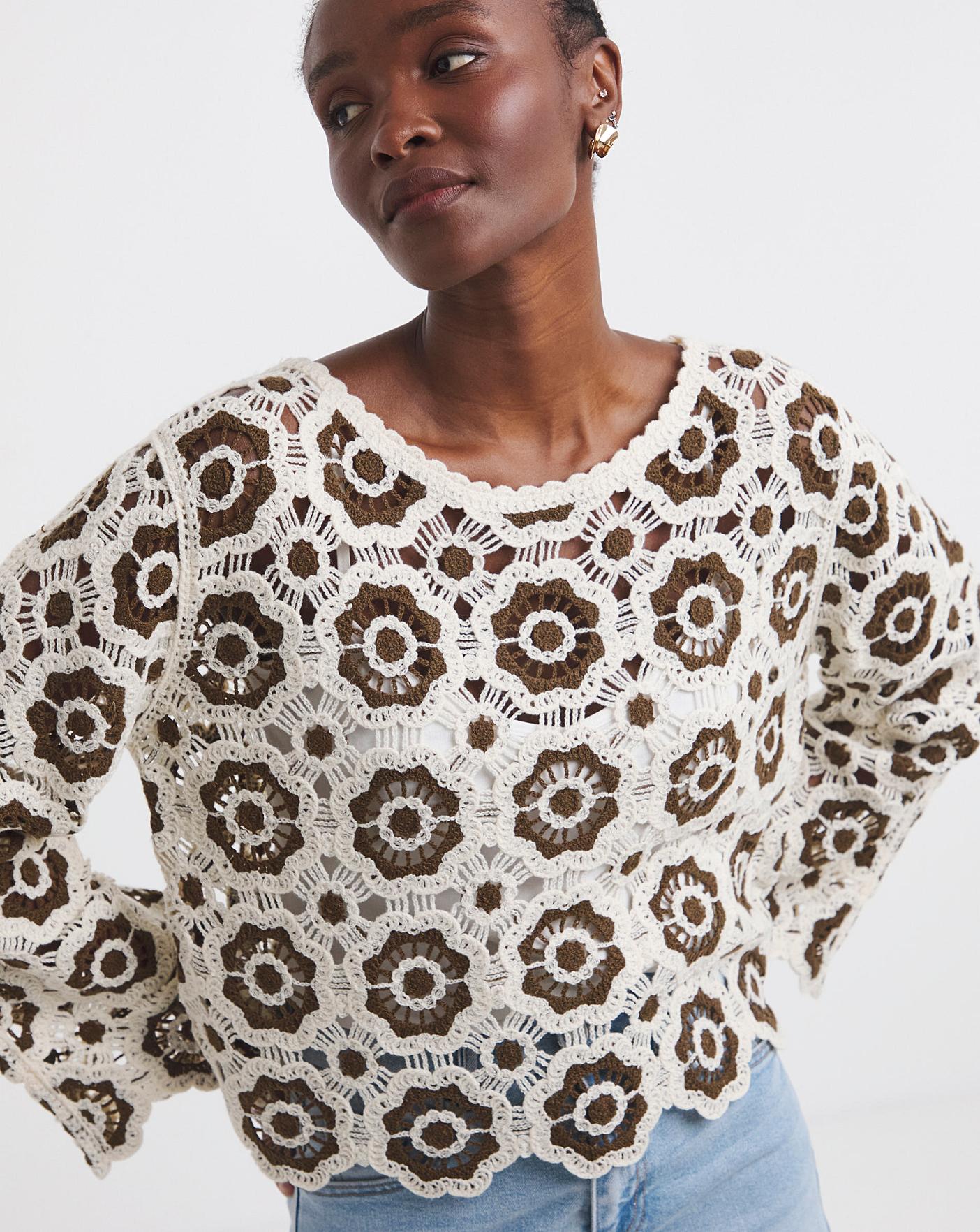 Simply Be Crochet Patchwork Jumper Oxendales