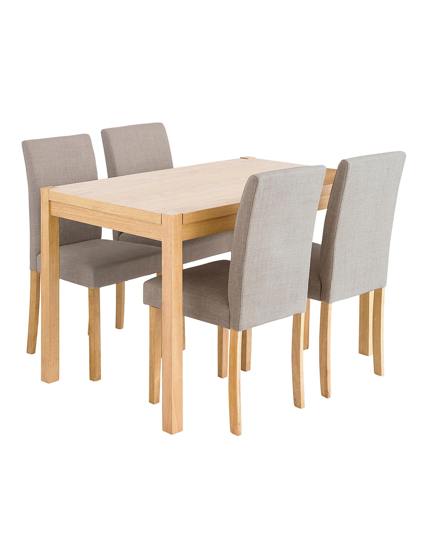 Oak Veneer Basket Flower oakham oak veneer rectangular dining table and 4 mia fabric chairs