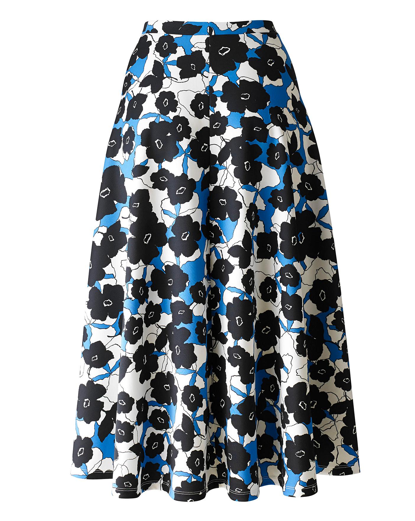 Scuba Midi Circle Skirt | Crazy Clearance