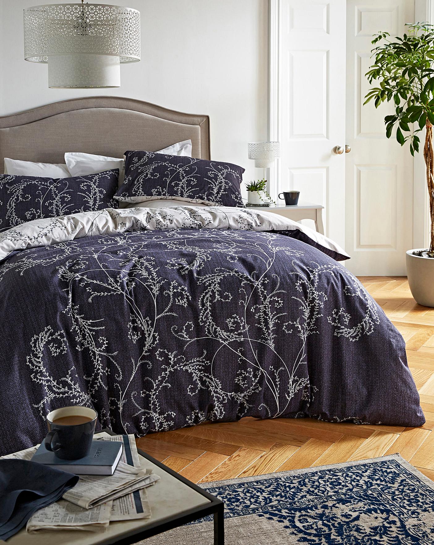 Cressida Navy Duvet Cover Set Home Essentials