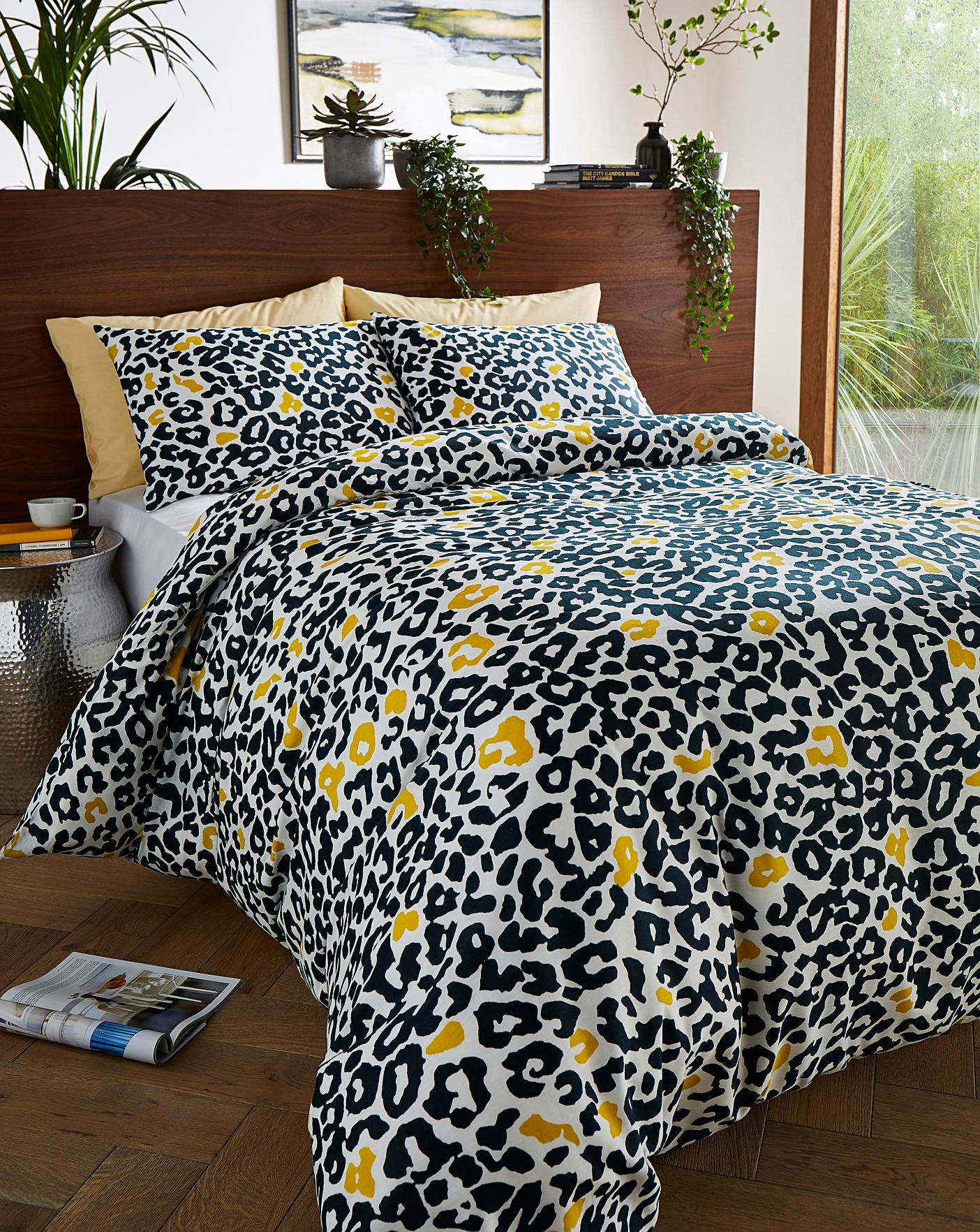 Leopard Reversible Duvet Cover Set Simply Be