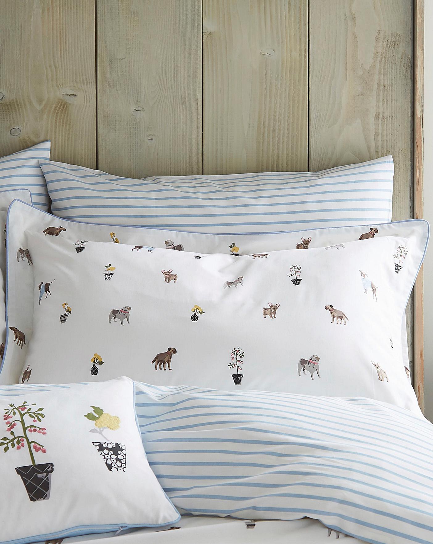 Joules Garden Dogs Pillow Case Oxendales