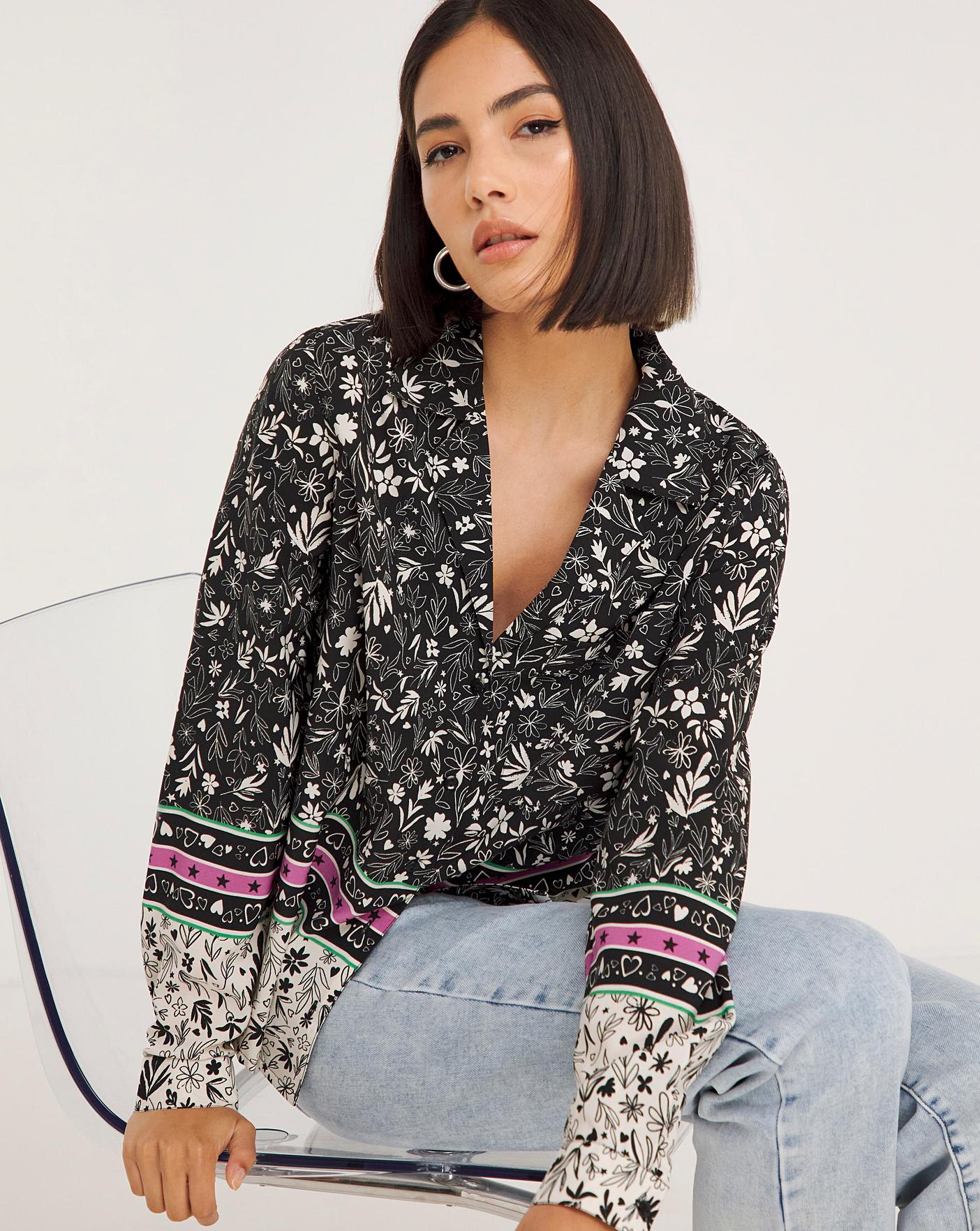 Long Sleeve Cropped Boxy Shirt