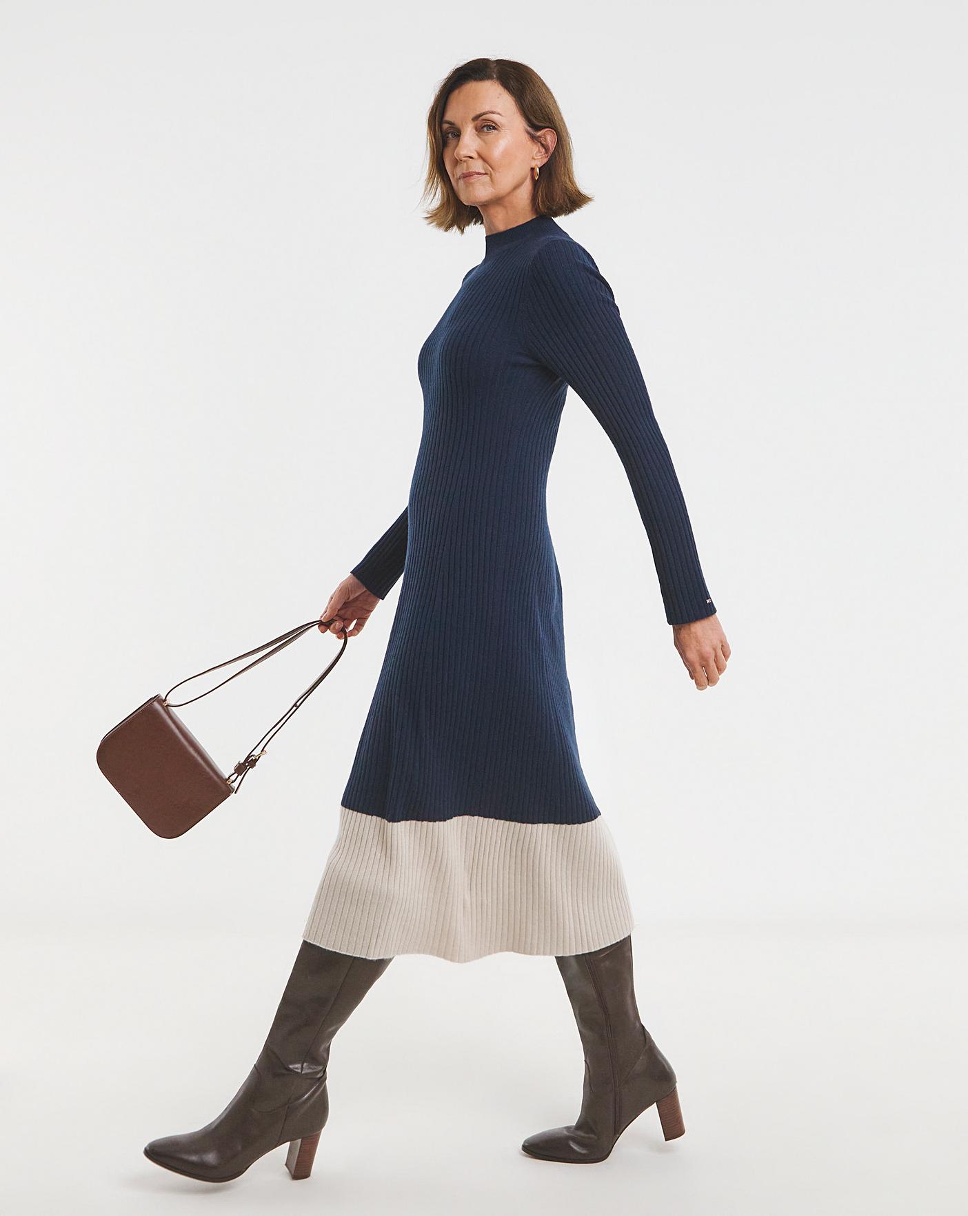 princess polly baby blue dress Tommy Hilfiger Colorblocked Asymmetrical Dress – DGFOutlet main image 1