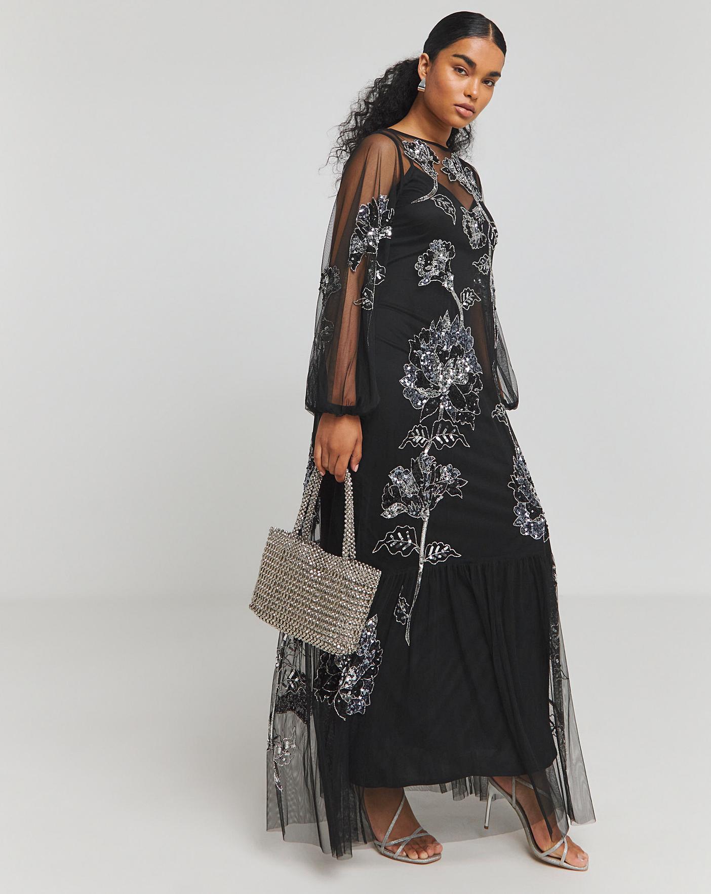 sachin and babi light blue dress Ivory Embroidered Maxi Dress – Modern Millie main image 1