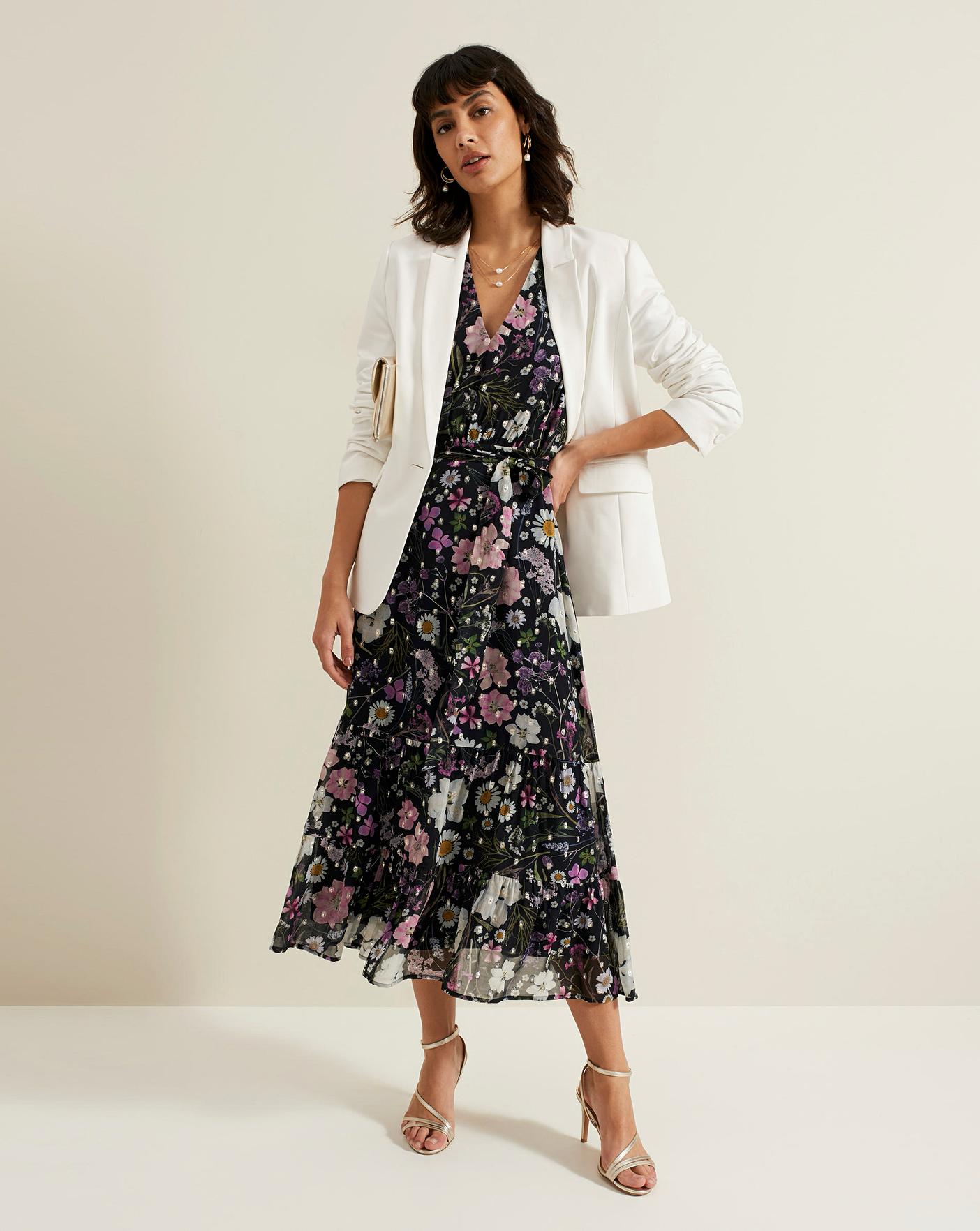 関税送料込☆【Phase Eight】Azalea Print Fil Coupe Dress Phase Eight Azalea Print Fil Coupe Dress | Oxendales