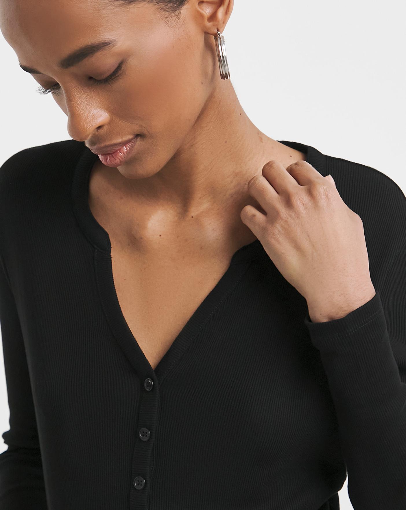 [Kashiko] Zen Button Henley Neck Top /追跡付 Daze Cotton Linen Collarless Shirt by Hope- La Garçonne