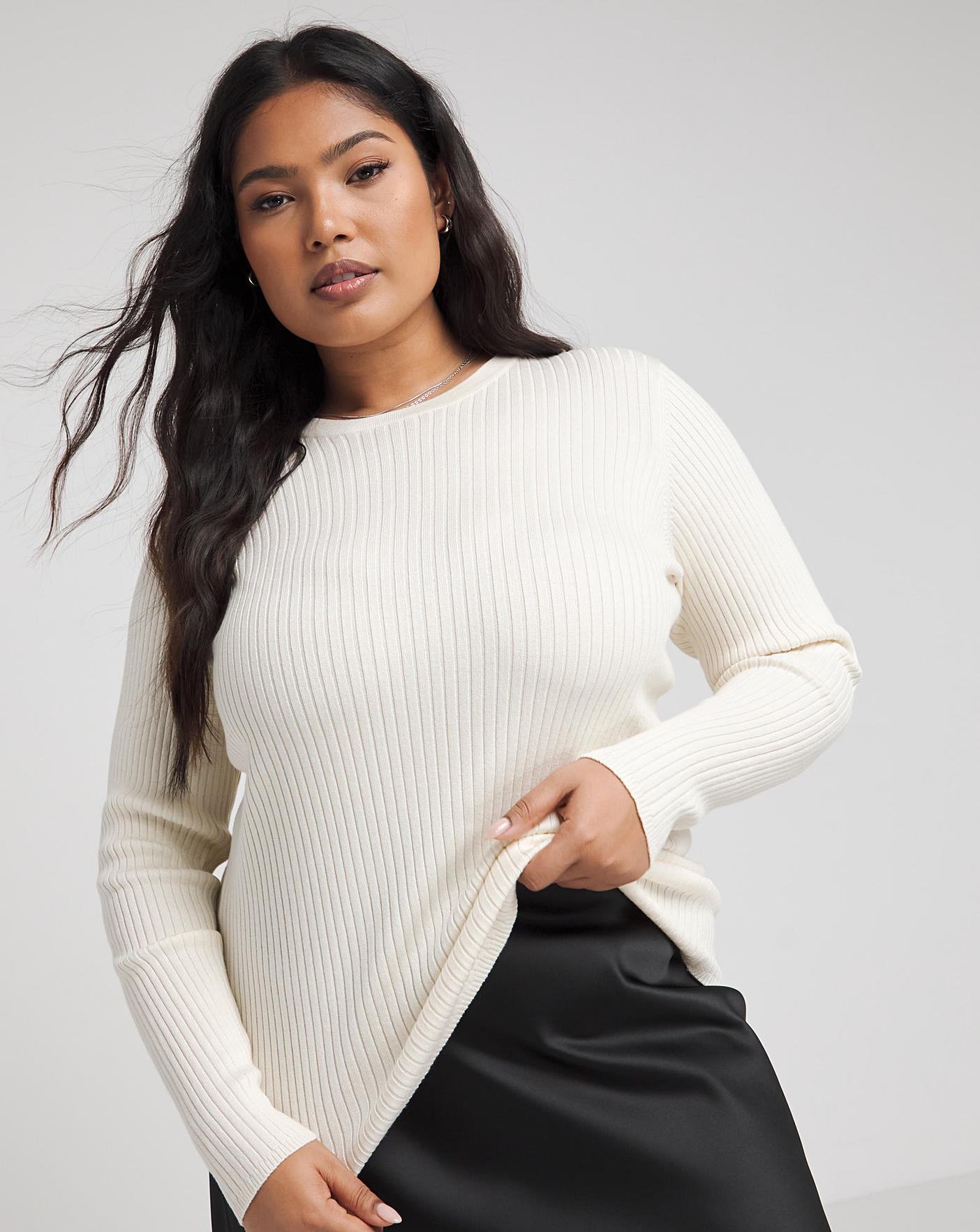 Long sleeve 2025 ribbed sweater