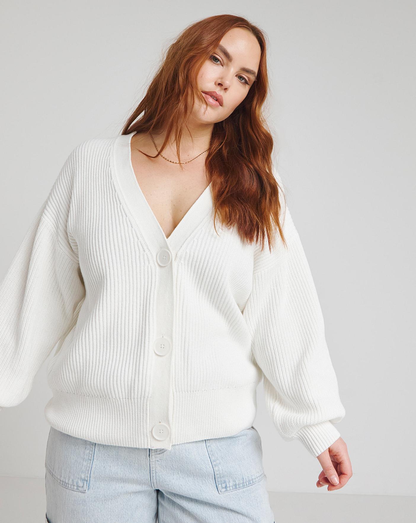 Ivory cotton clearance cardigan