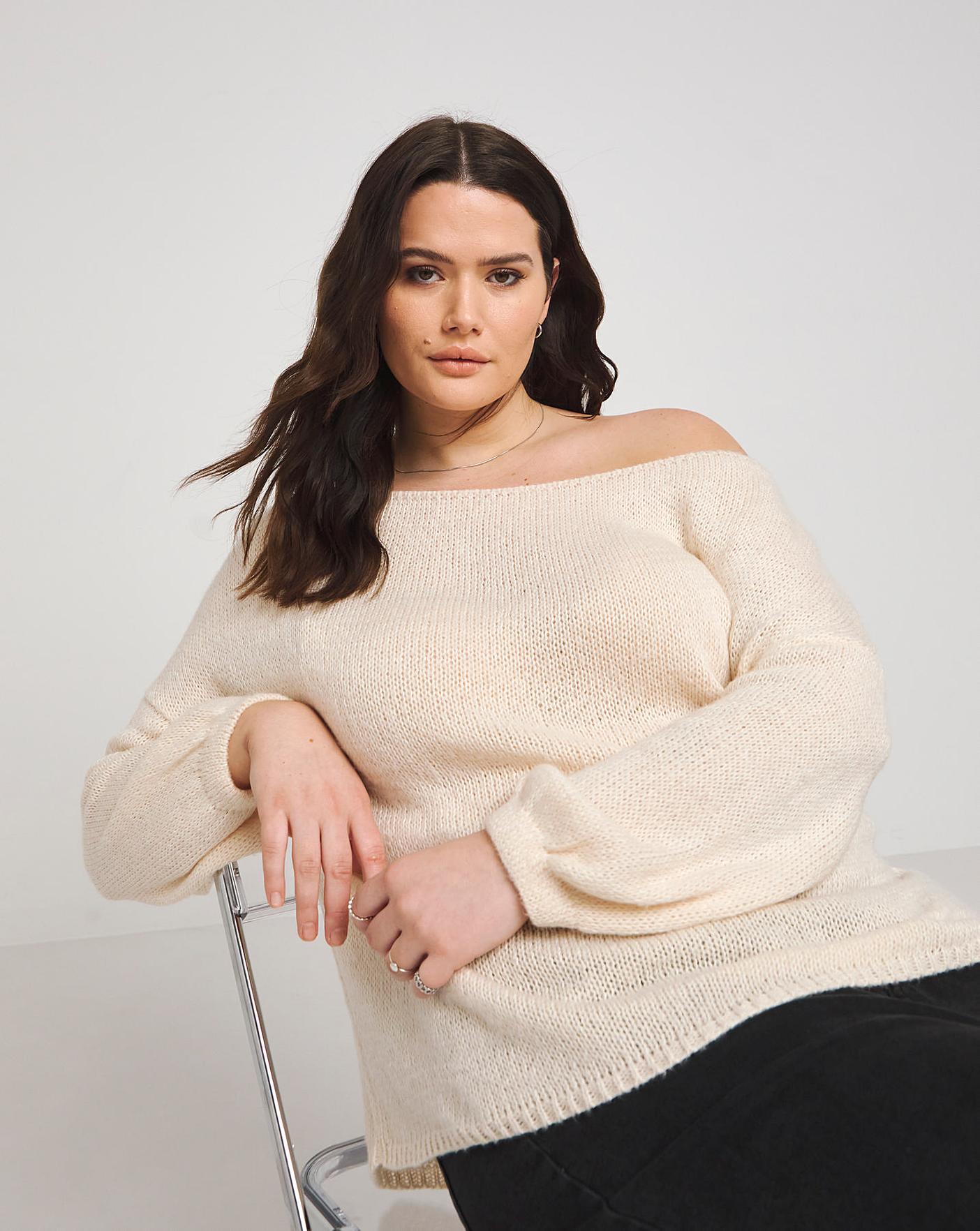 Plus size 2025 cream jumper