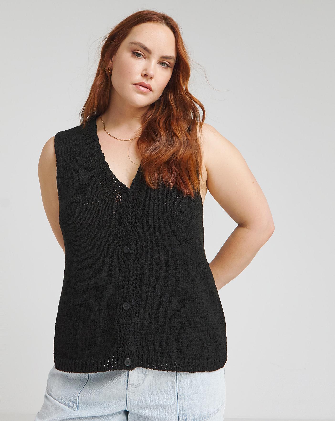 Knit Waistcoat Black