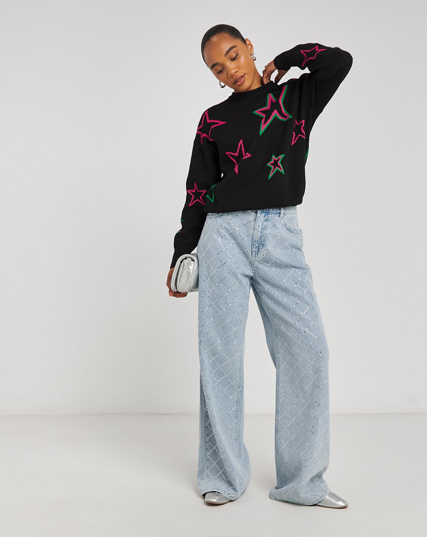 SBE X TW Glitter Star Jacquard Jumper Fashion World