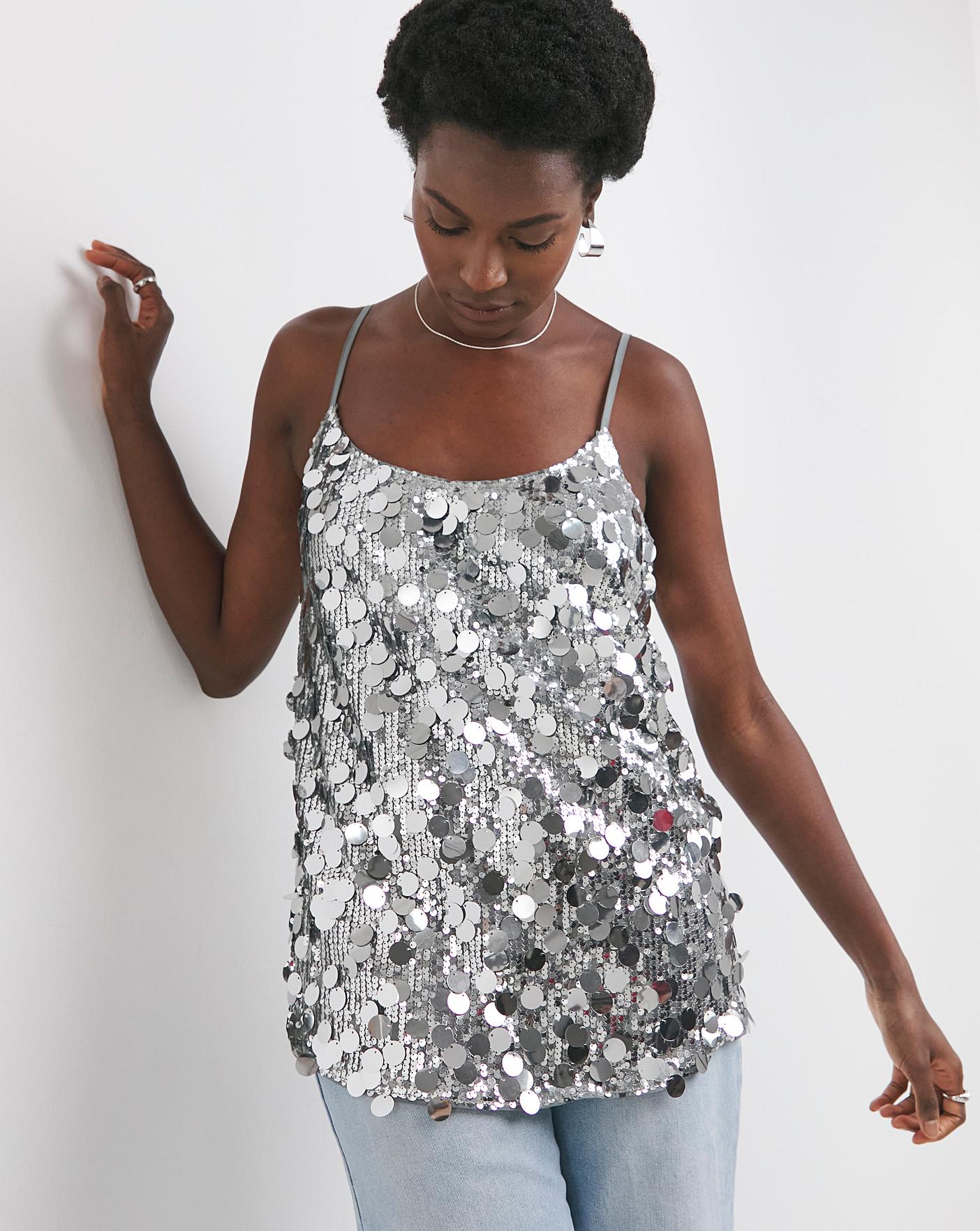 S fur sequins camisole