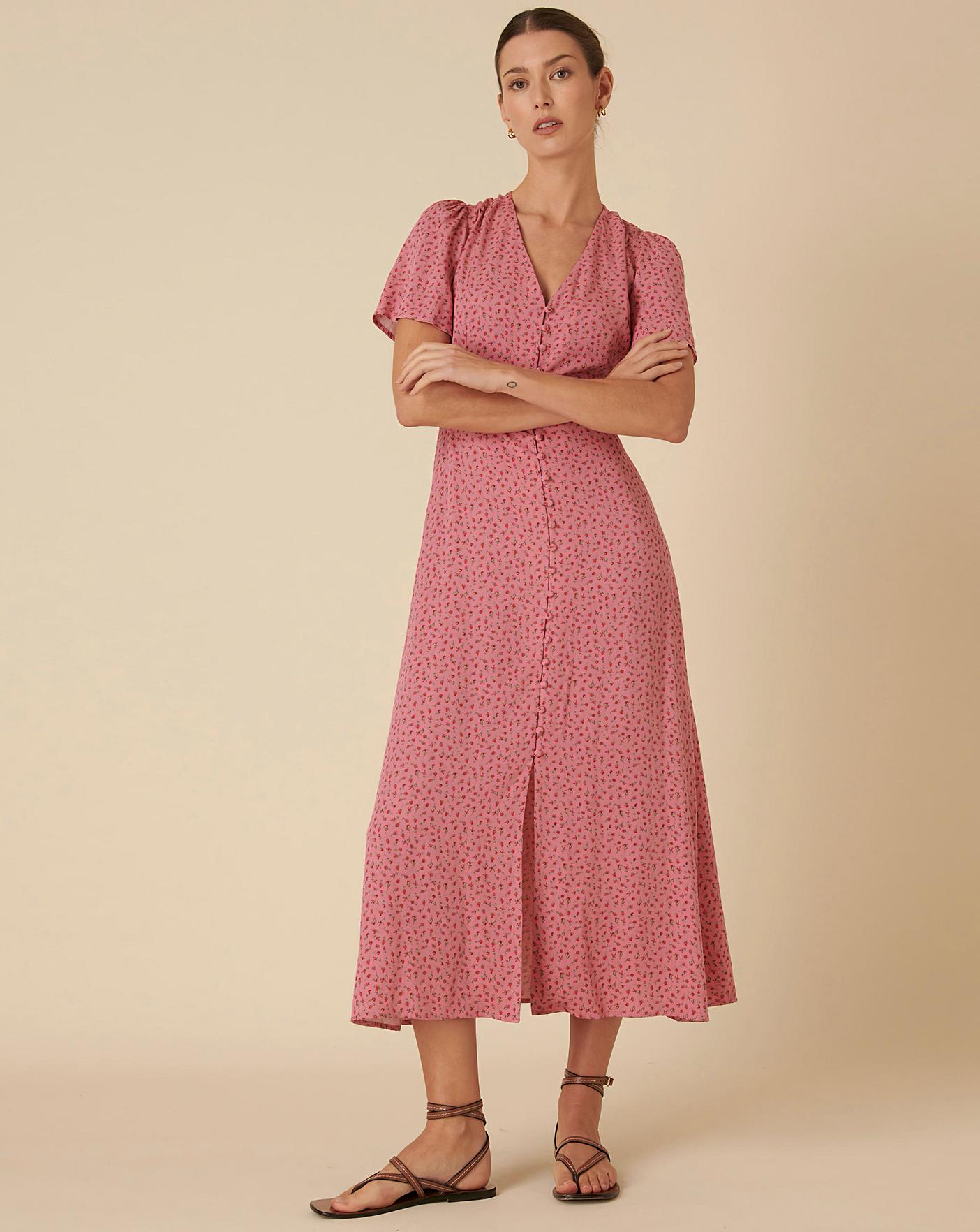 knee length dresses for ladies Andie Peplum Style Midi Dress main image 1