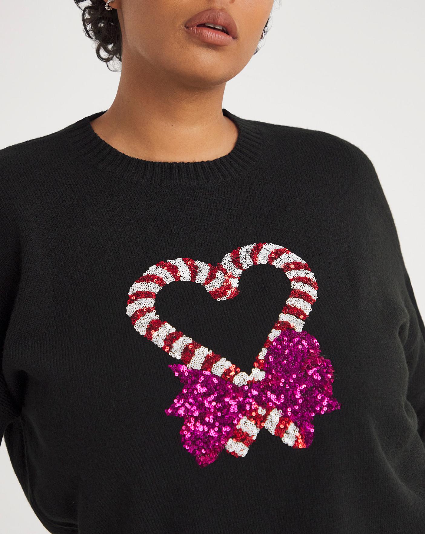 Black sequin christmas jumper best sale