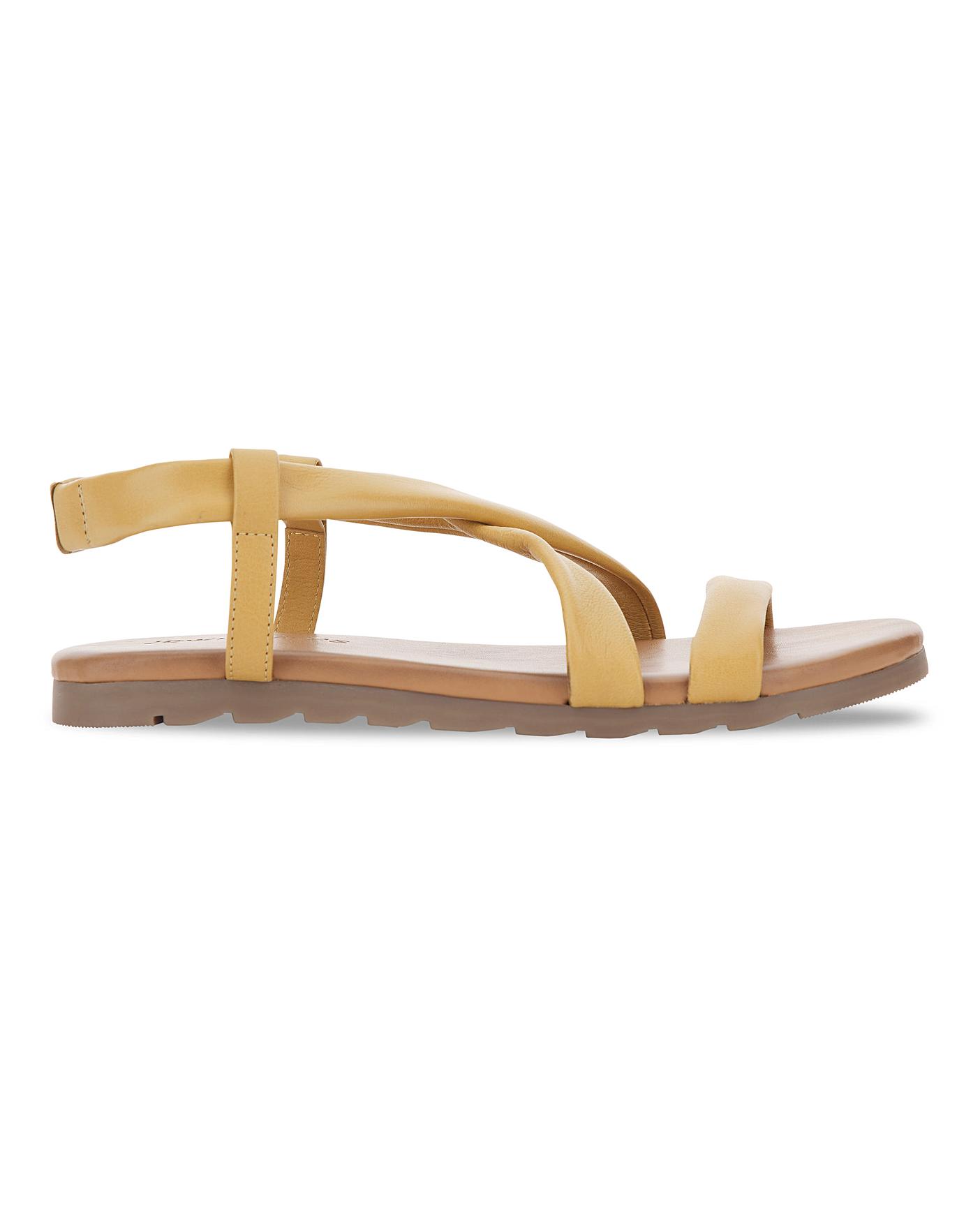 crossover slingback sandals