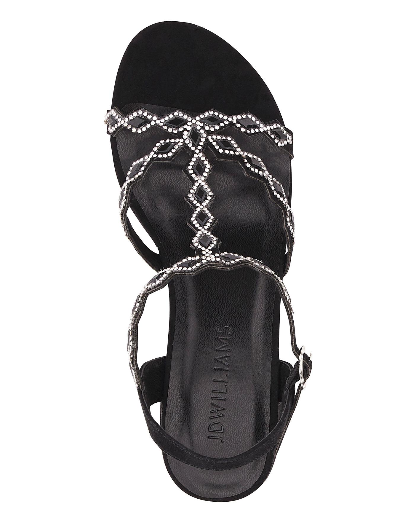 jd williams black sandals