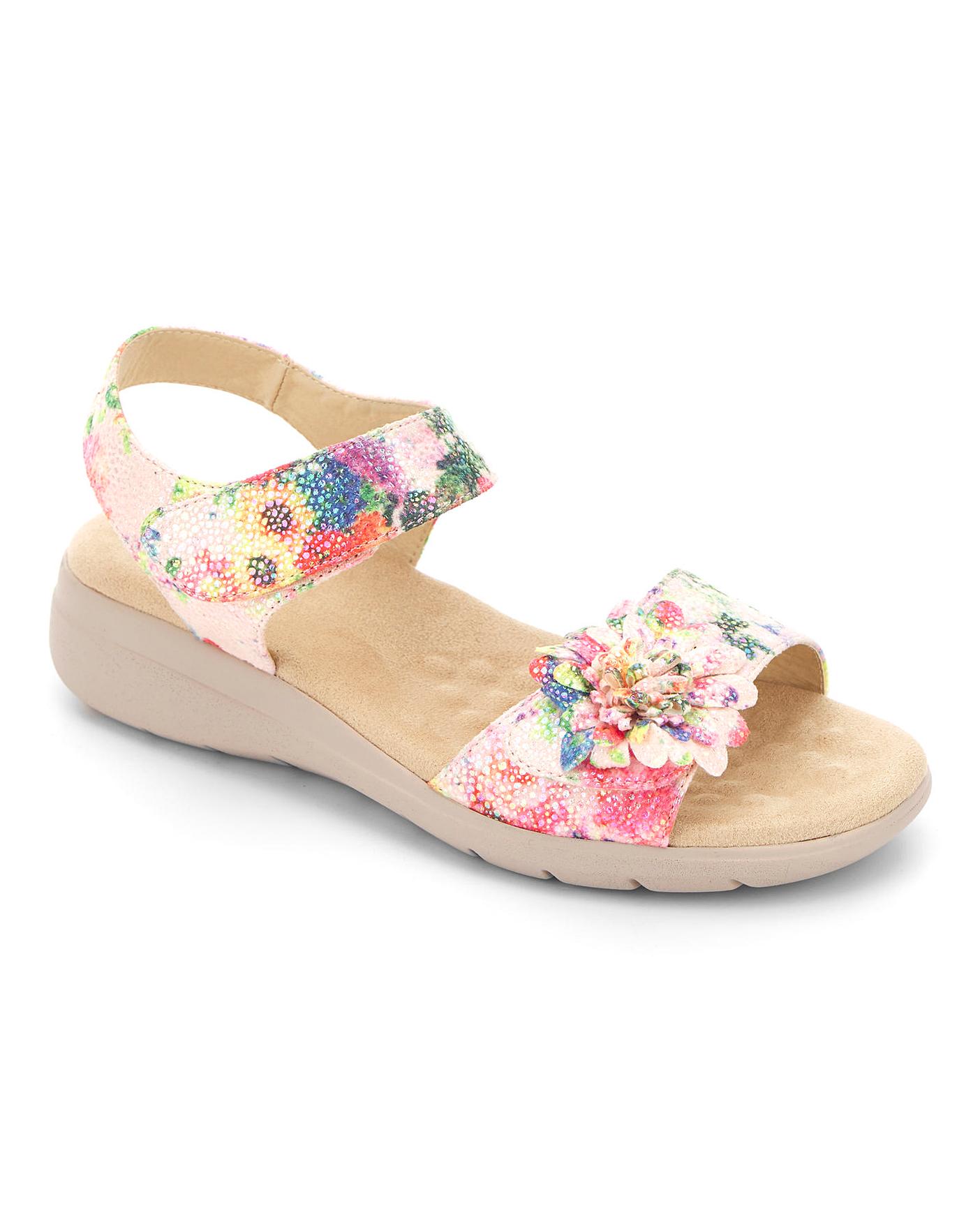 Cushion Walk Flower Sandals E Fit Ambrose Wilson