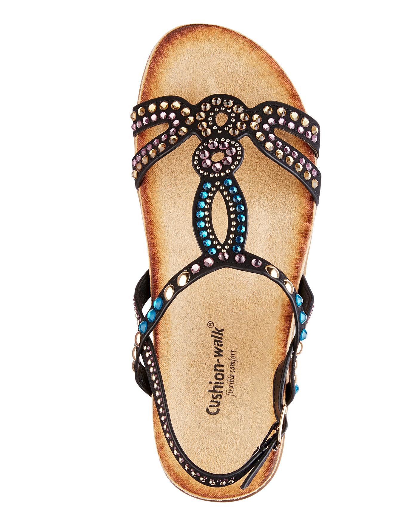 cushion walk diamante sandals