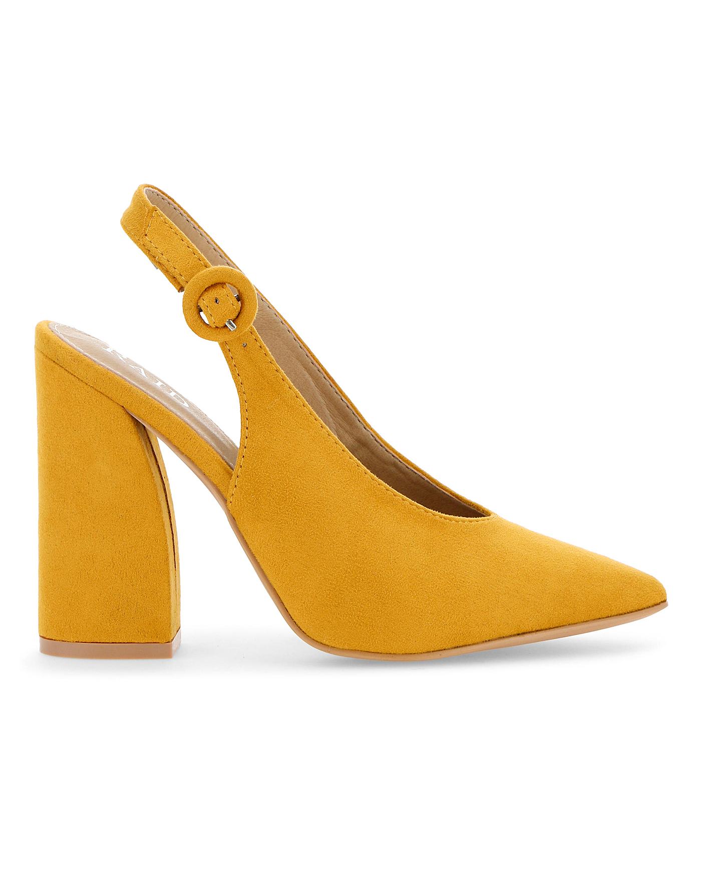 yellow sling back shoes