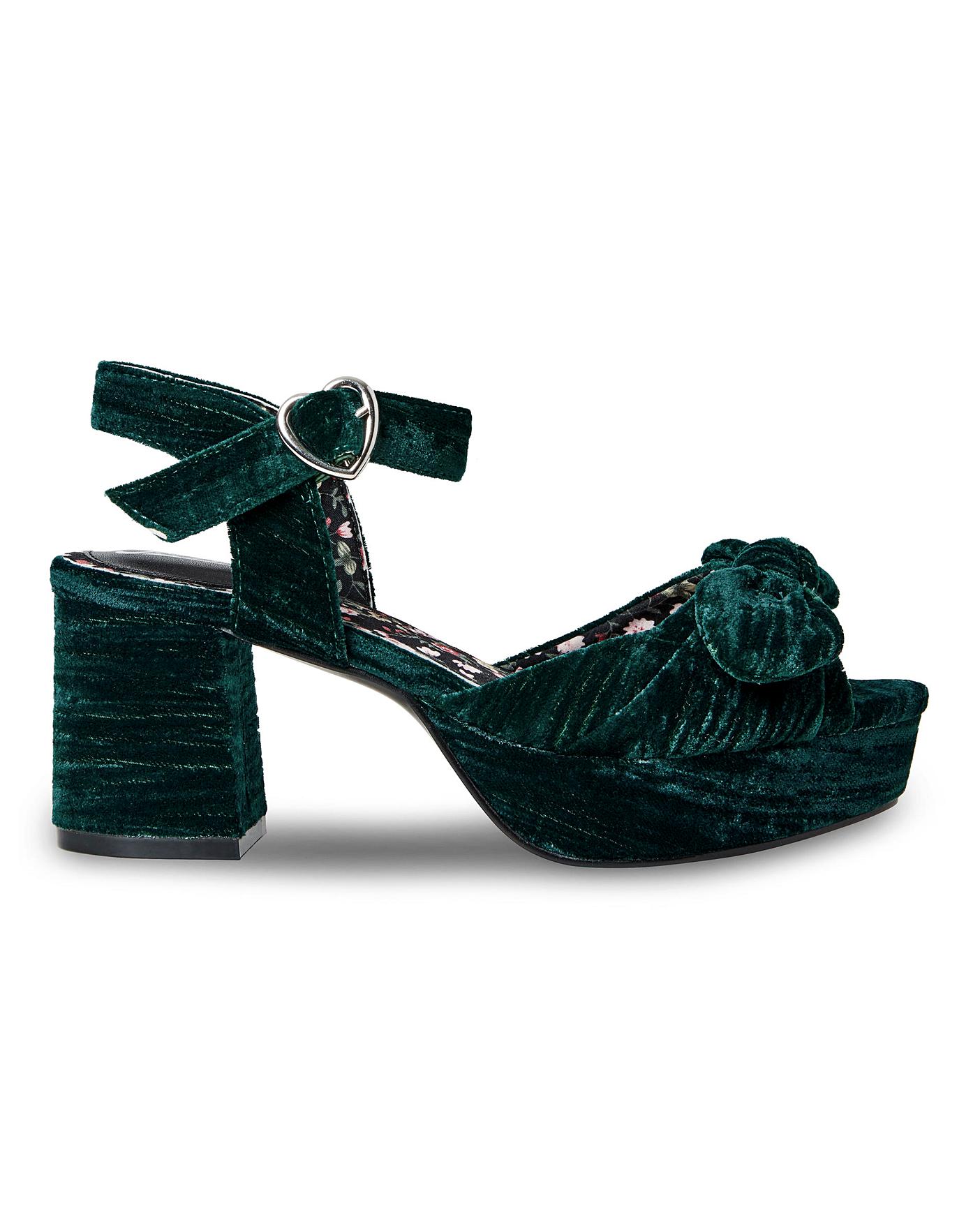 turquoise block heel sandals