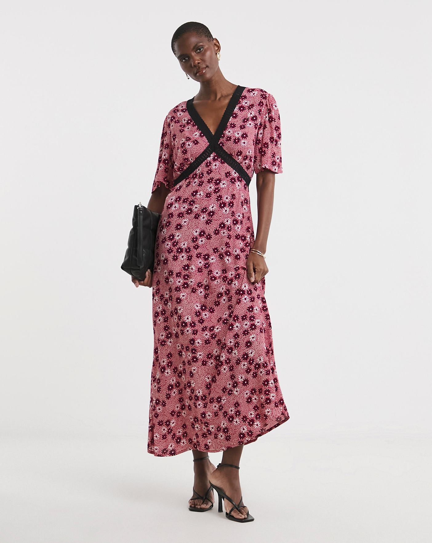 knee length dresses for ladies Elegant Return Someday Woven Lace Midi Dress main image 0