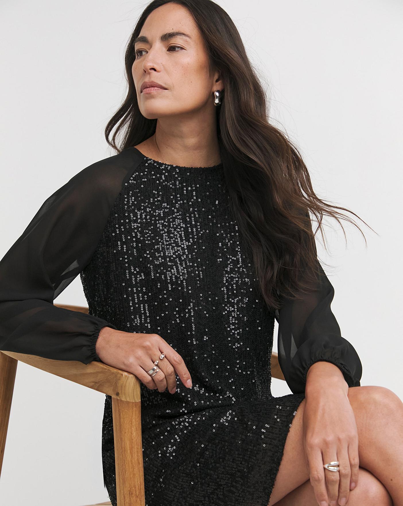 Sequin Shift Dress