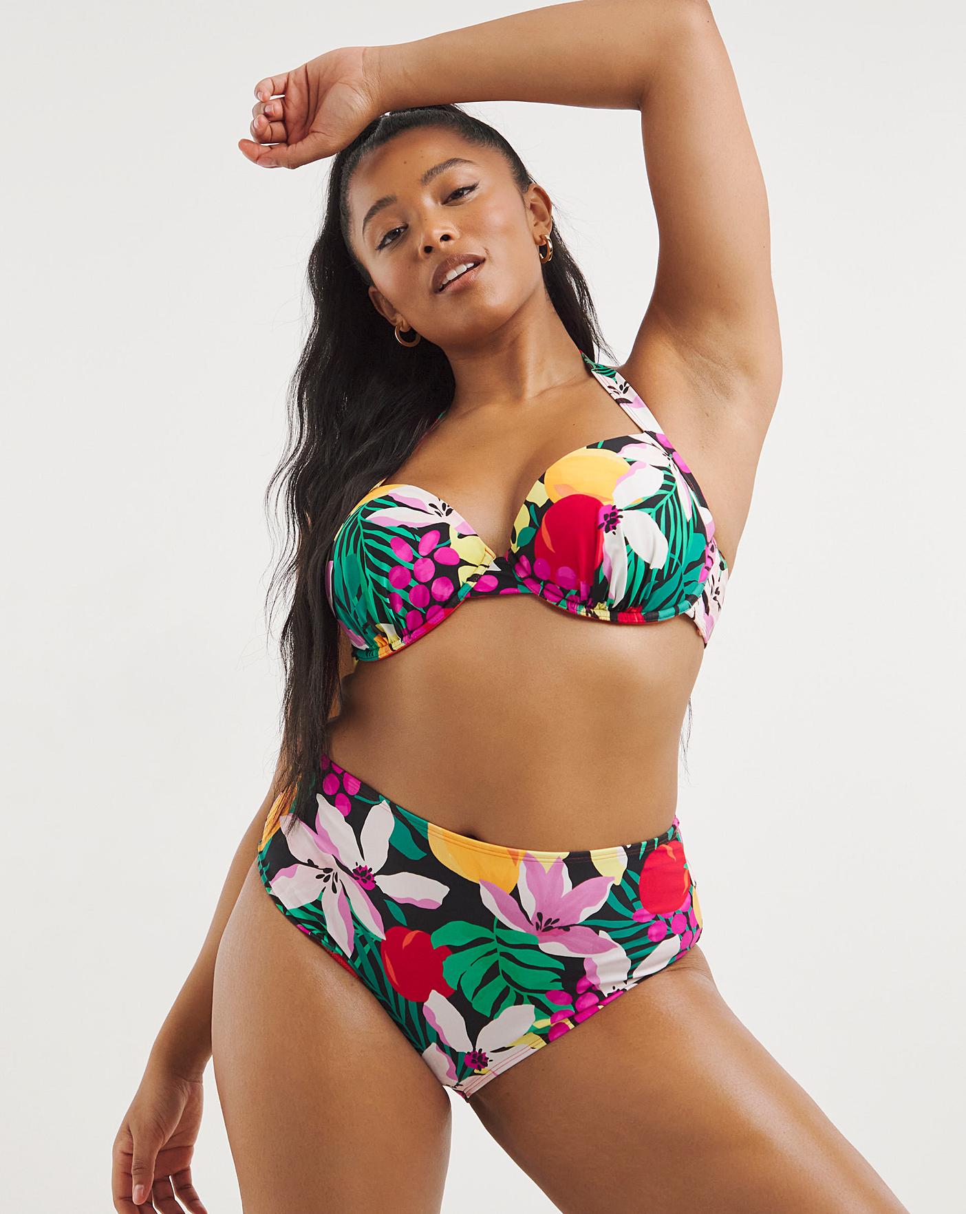 Women's Plus Size Bikini Swimsuit Two Piece Set Floral Pineapple